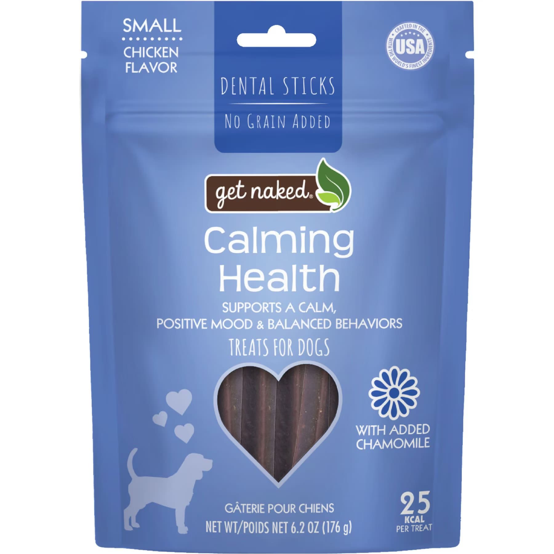 Get Naked Get Naked Calming Health Dental Sticks Chicken Flavor Grain-Free Small Dog Treats