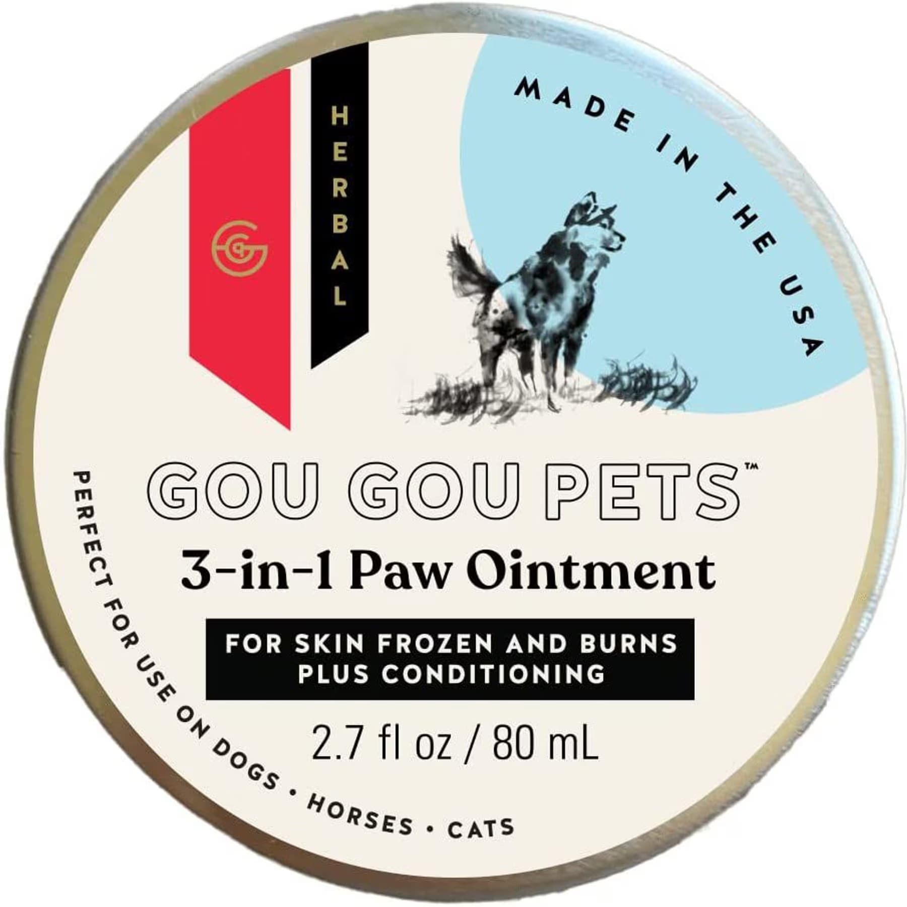 Gou Gou Pets 3-in-1 Paw Ointment Dog & Cat Cream, 2-fl oz bottle, 1 — view 2