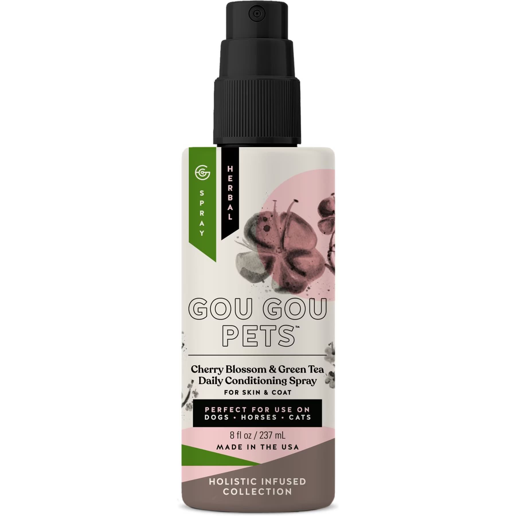 Gou Gou Pets Gou Gou Pets Cherry Blossom & Green Tea Leave In Conditioning Dog & Cat Spray, 8-fl oz bottle, 1