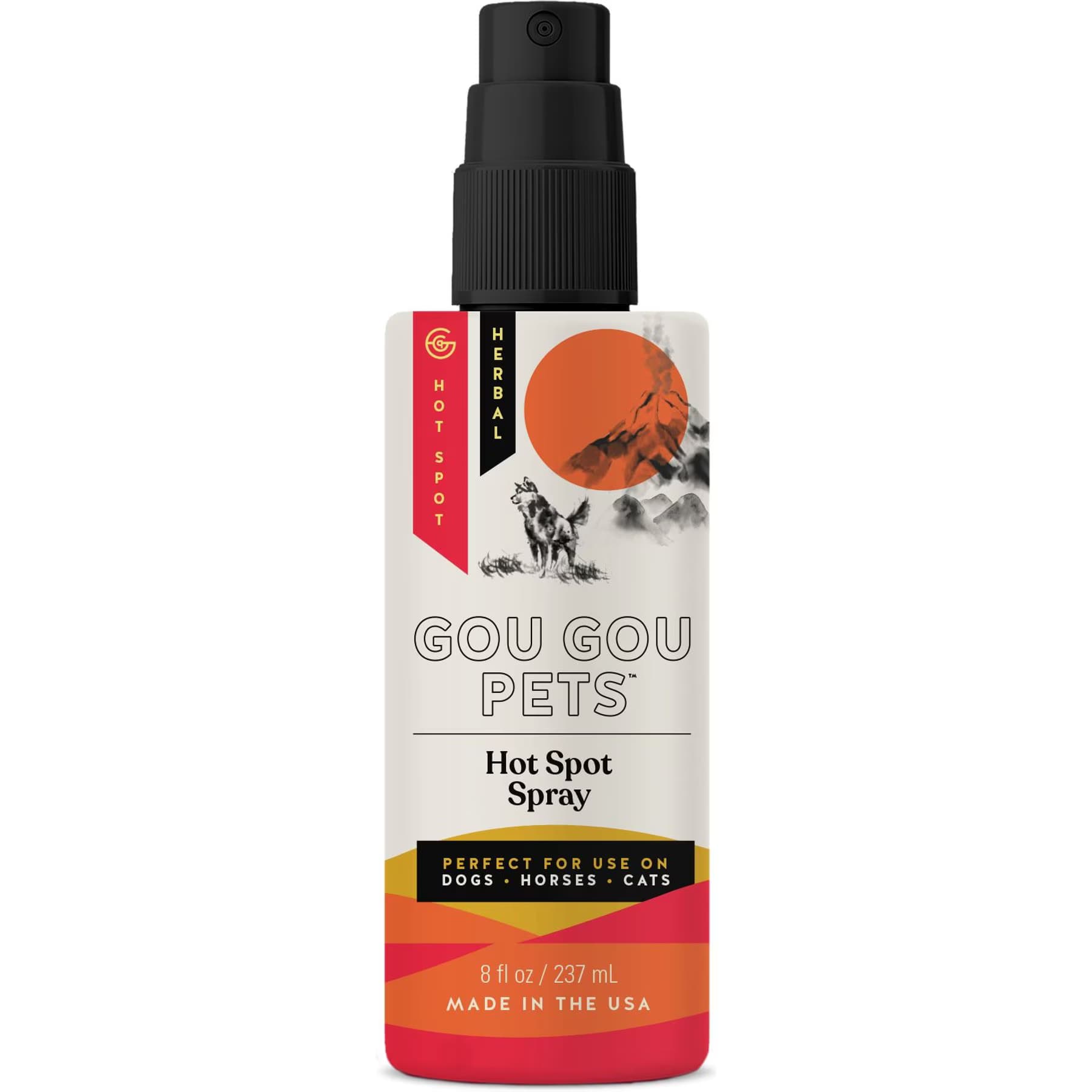 Gou Gou Pets Gou Gou Pets Hot Spot Spray for Dog, Cat & Horse, 8-fl oz bottle, 1