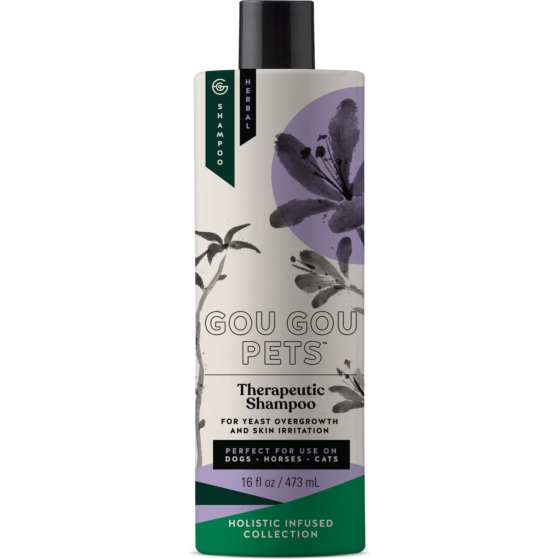Gou Gou Pets Gou Gou Pets Therapeutic Dog, Cat & Horse Shampoo, 16-fl oz bottle, 1