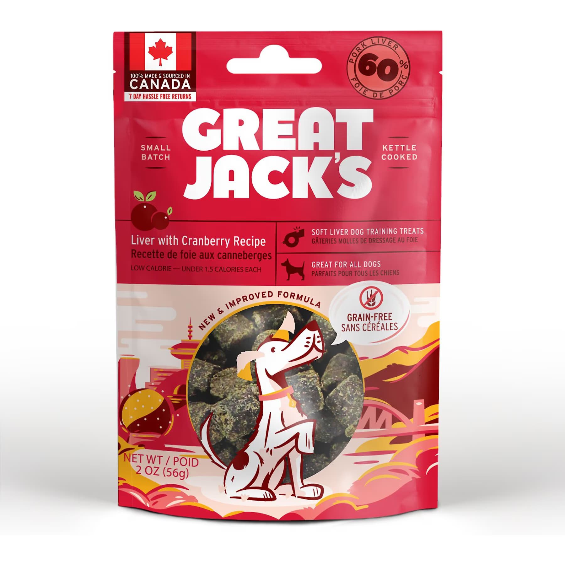 Great Jack's Great Jack’s Big Bitz Liver & Cranberry Recipe Grain-Free Dog Treats