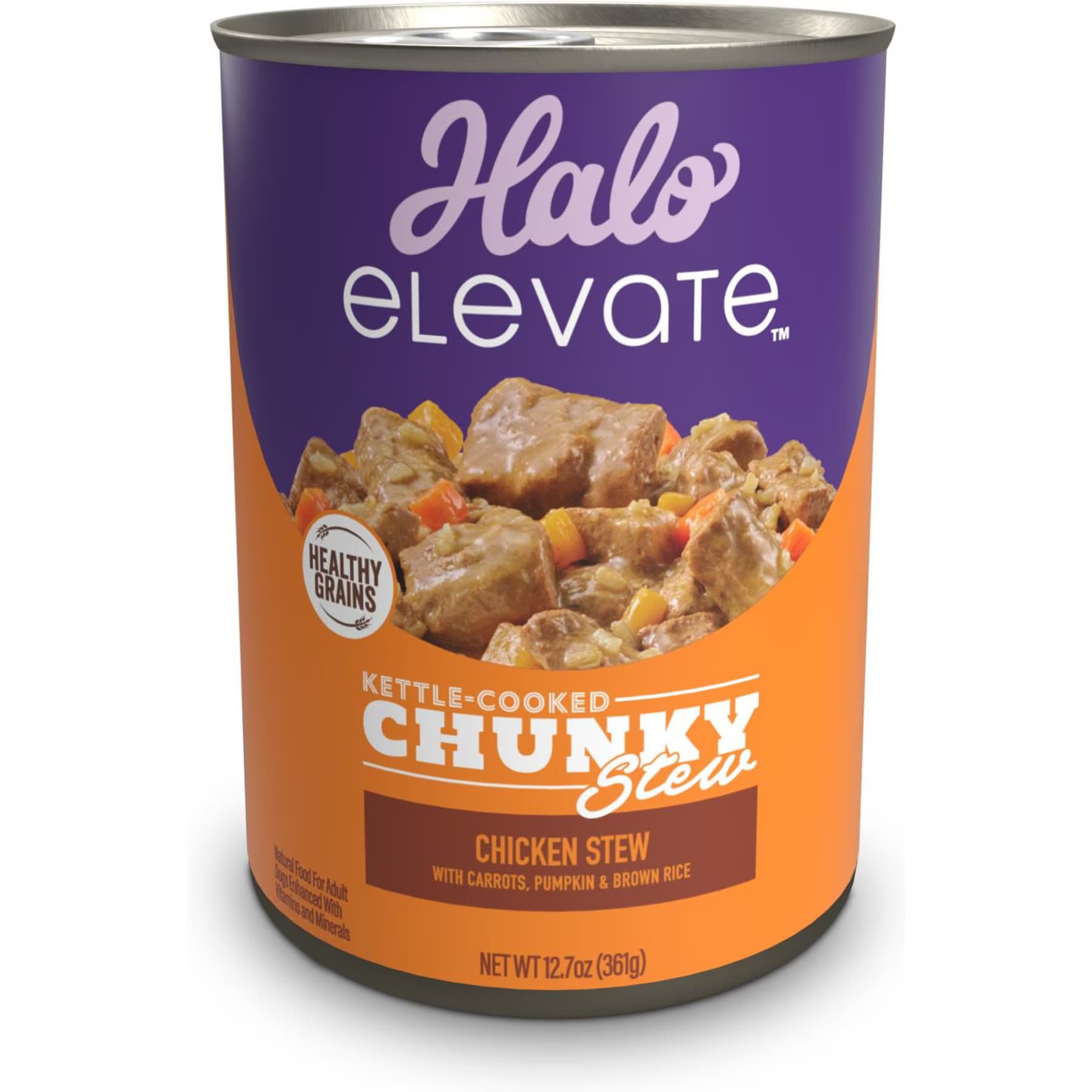 Halo Halo Elevate Kettle Cooked Chunky Healthy Grains Chicken Stew with Carrots, Pumpkin & Brown Rice Chicken with Carrots, Pumpkin Wet Dog Food