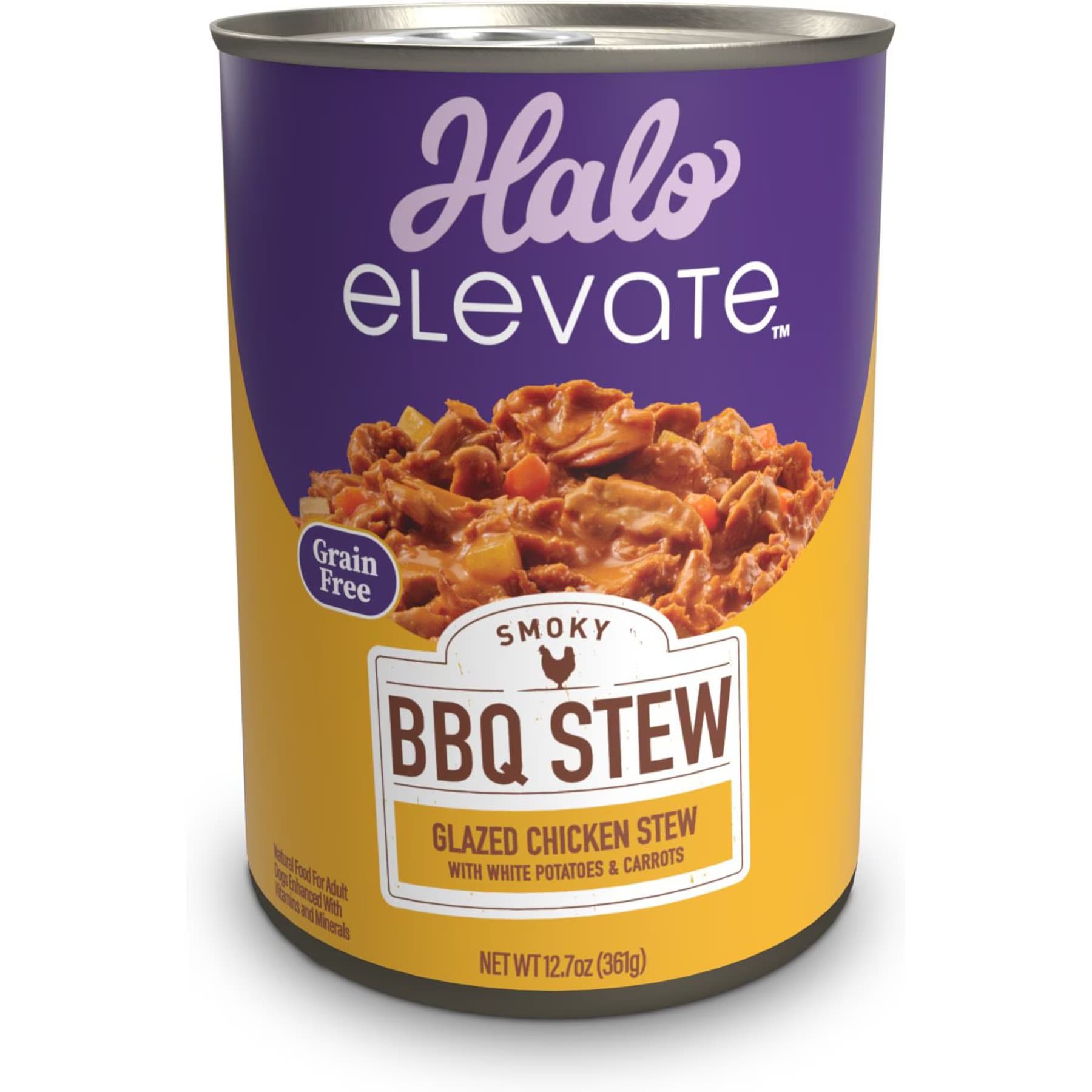 Halo Halo Elevate Smoky BBQ Glazed Chicken Stew with White Potatoes & Carrots Grain-Free Wet Dog Food