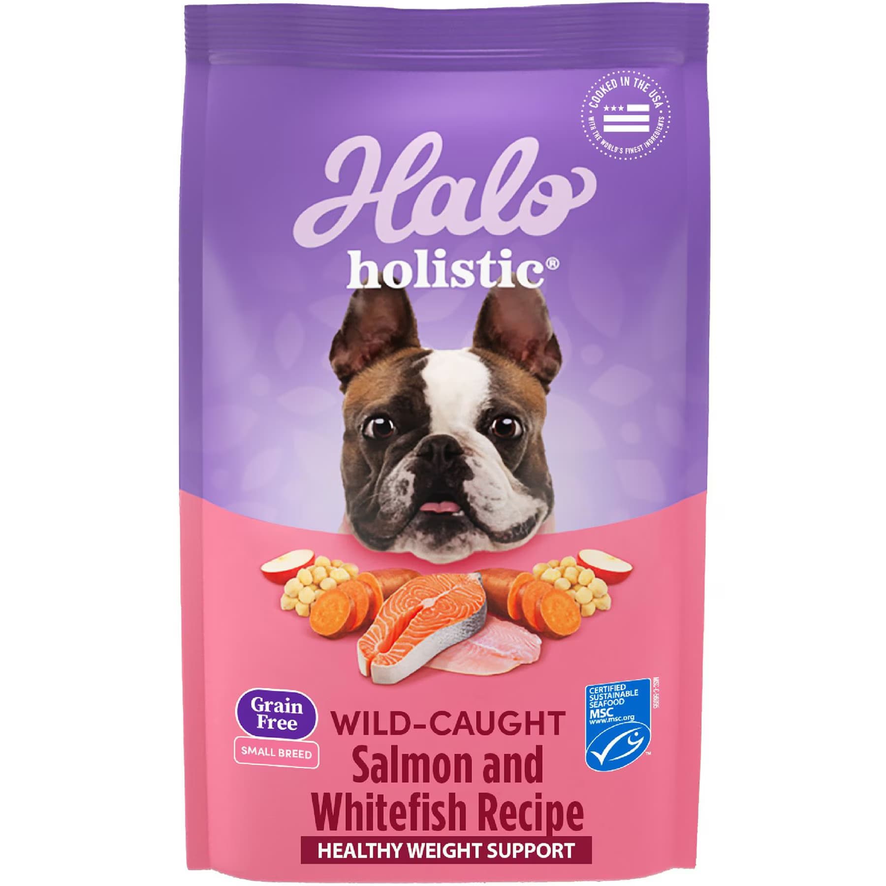 Halo Holistic Complete Digestive Health Wild-Caught Salmon & Whitefish Recipe Small Breed Dry Dog Food — view 3