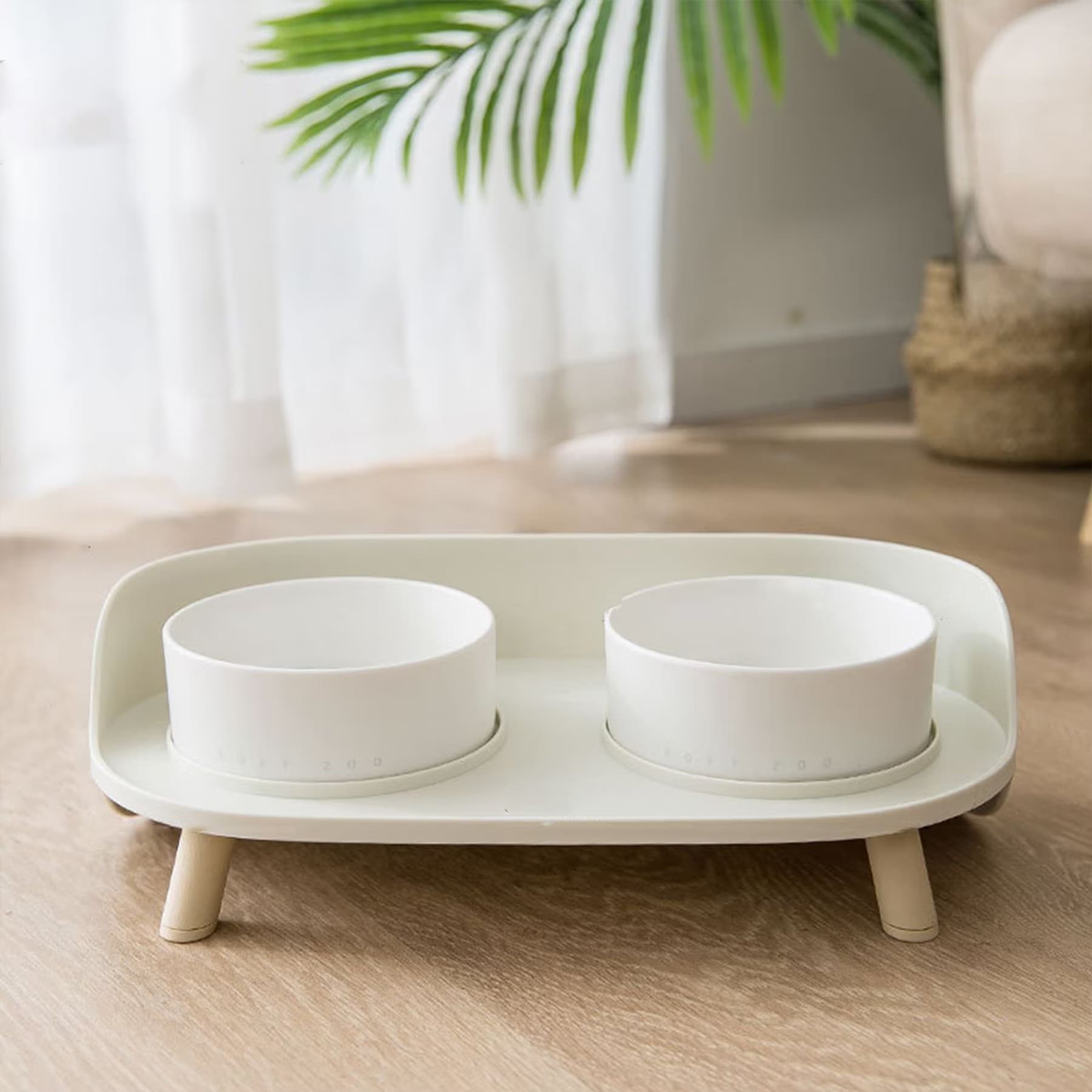 HANAMYA HANAMYA Dog & Cat Bowl, White