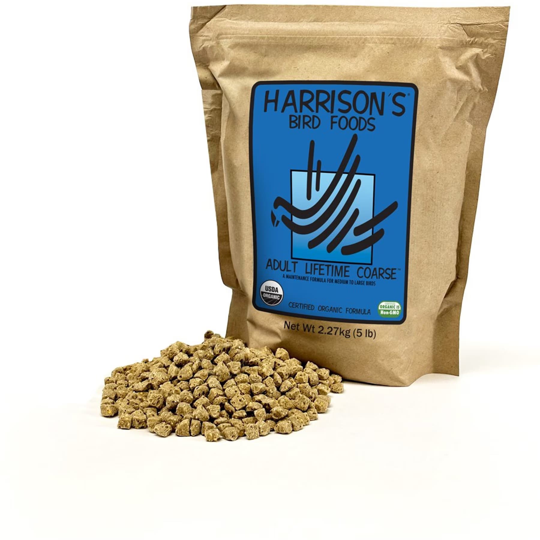 Harrison's Bird Foods Adult Lifetime Coarse Organic Pellet Bird Food — view 3
