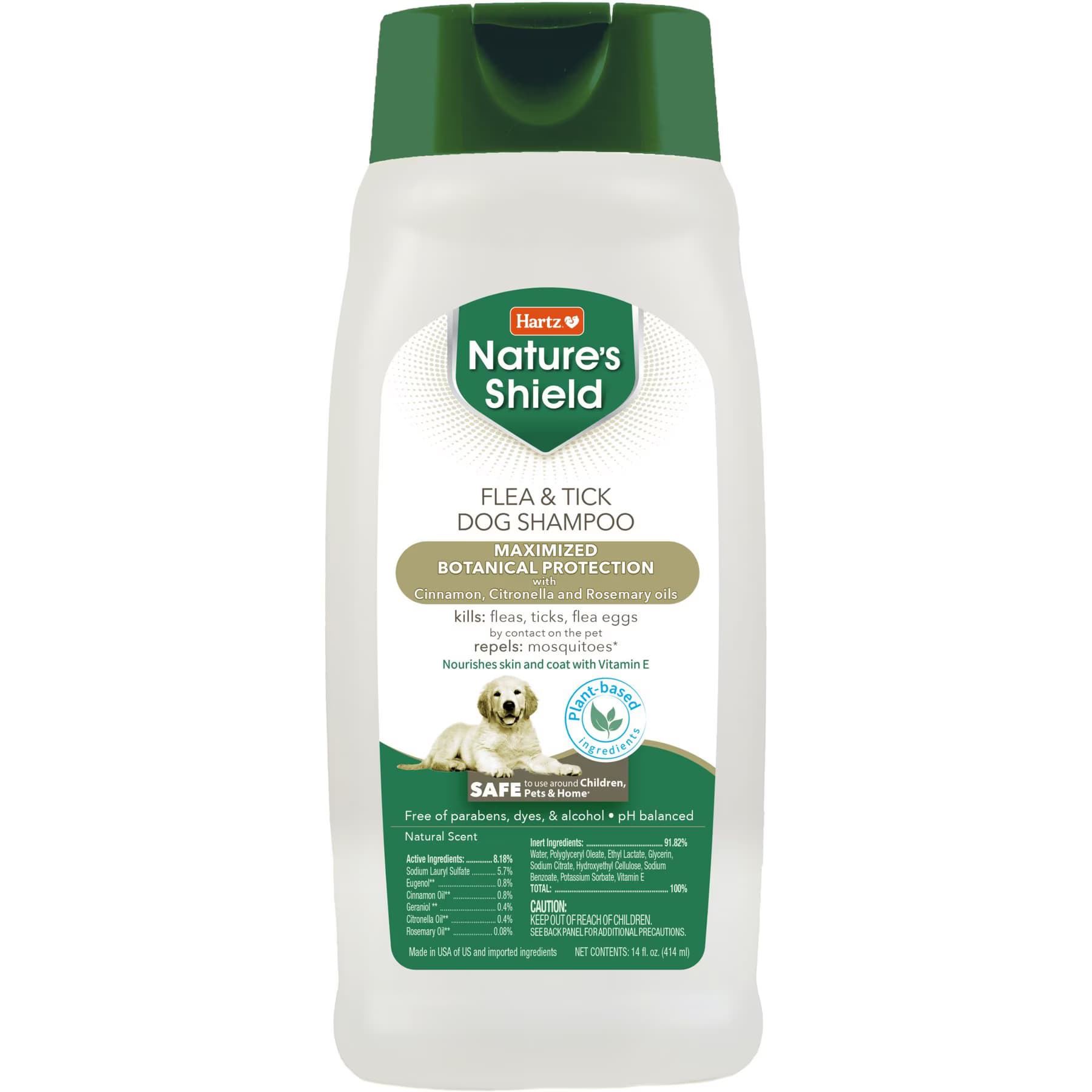 Hartz Hartz Nature’s Shield Natural Flea & Tick Dog Shampoo, 14-fl oz bottle