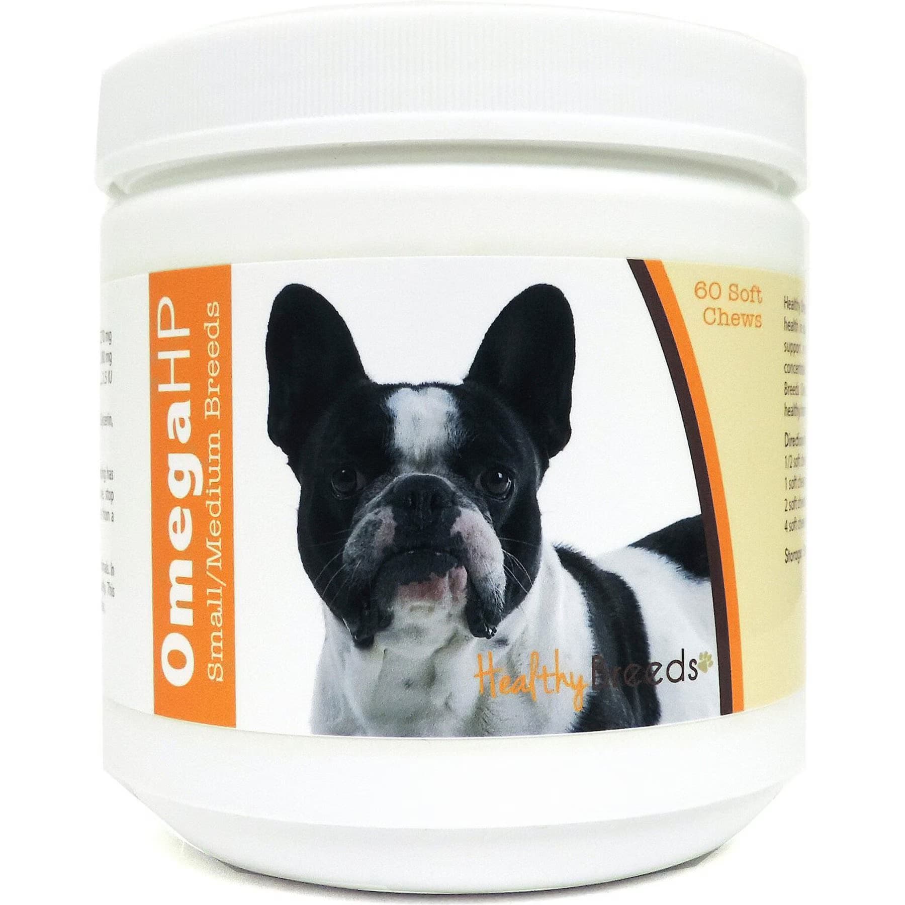 Healthy Breeds Healthy Breeds Omega HP Fatty Acid Skin & Coat Support French Bulldog Soft Chews Dog Supplement