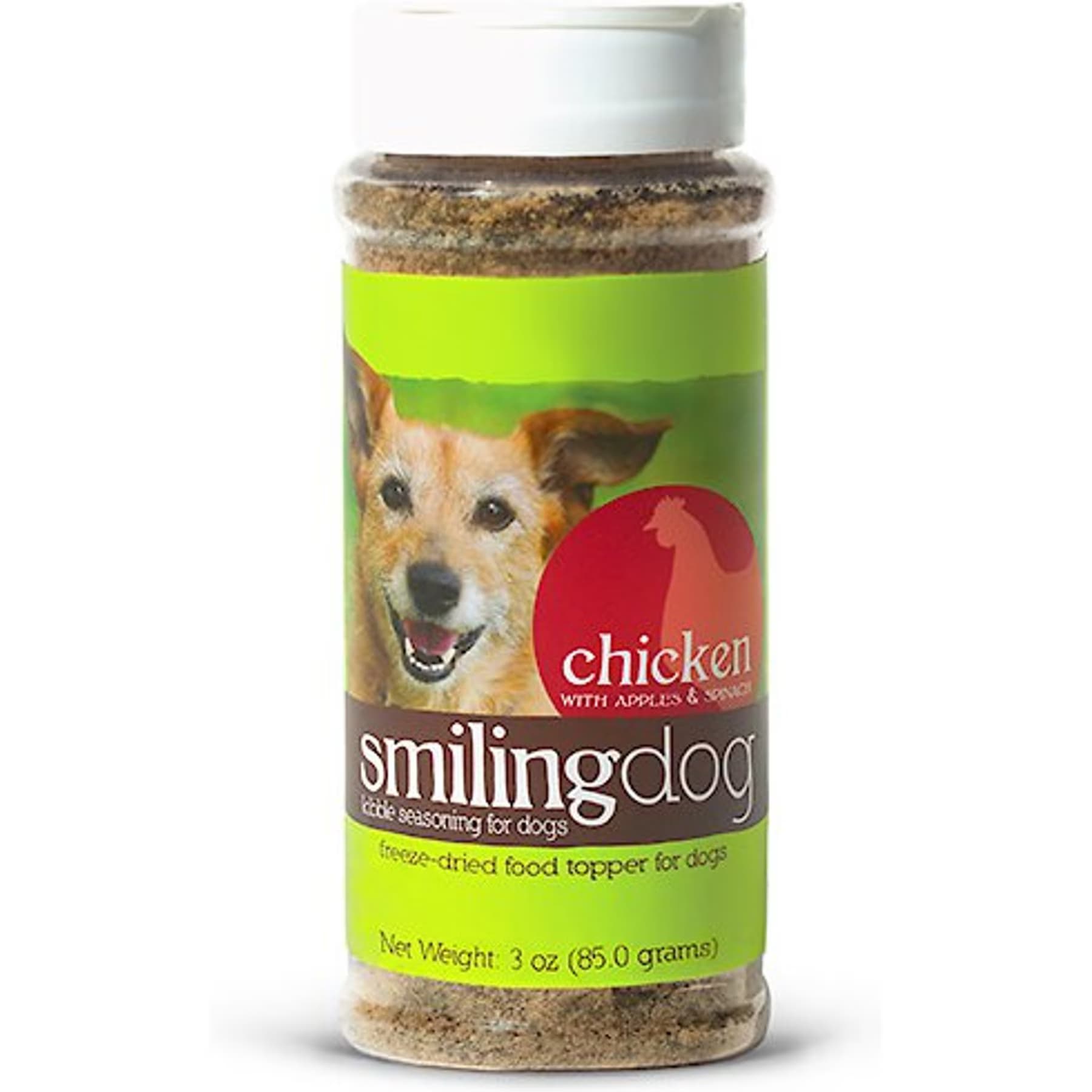 Herbsmith Smiling Dog Kibble Seasoning Freeze-Dried Chicken with Apples & Spinach Dog Food Topper — view 2