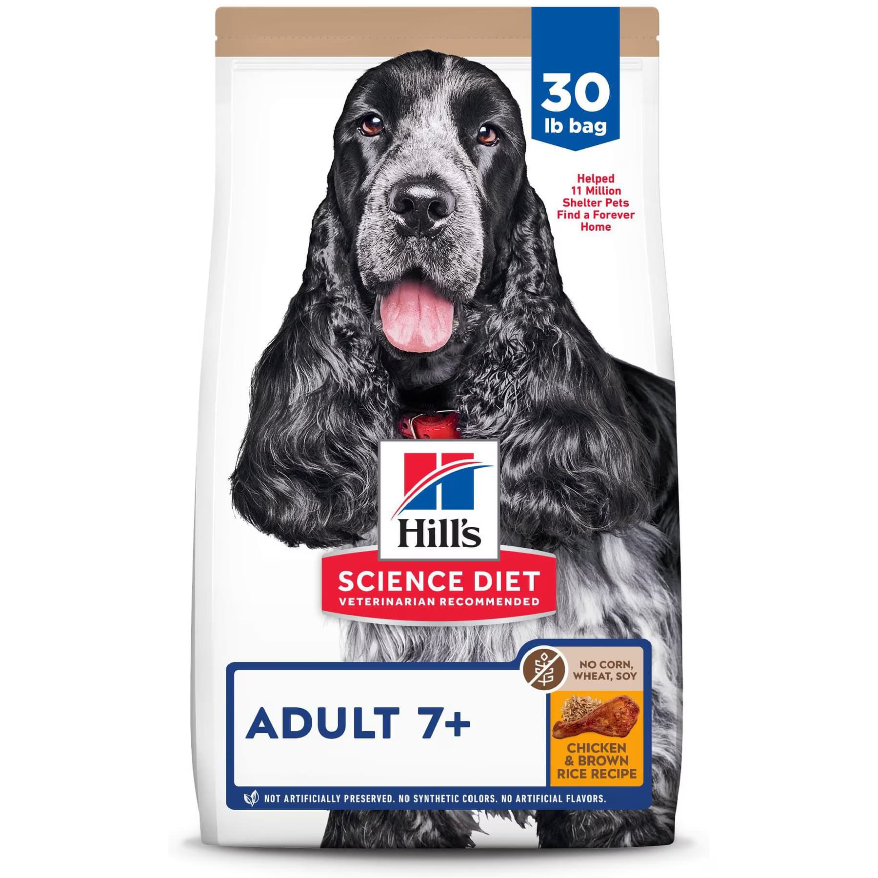 Hill's Science Diet Senior Adult 7+ Chicken & Brown Rice Recipe No Corn, Wheat or Soy Dry Dog Food — view 3