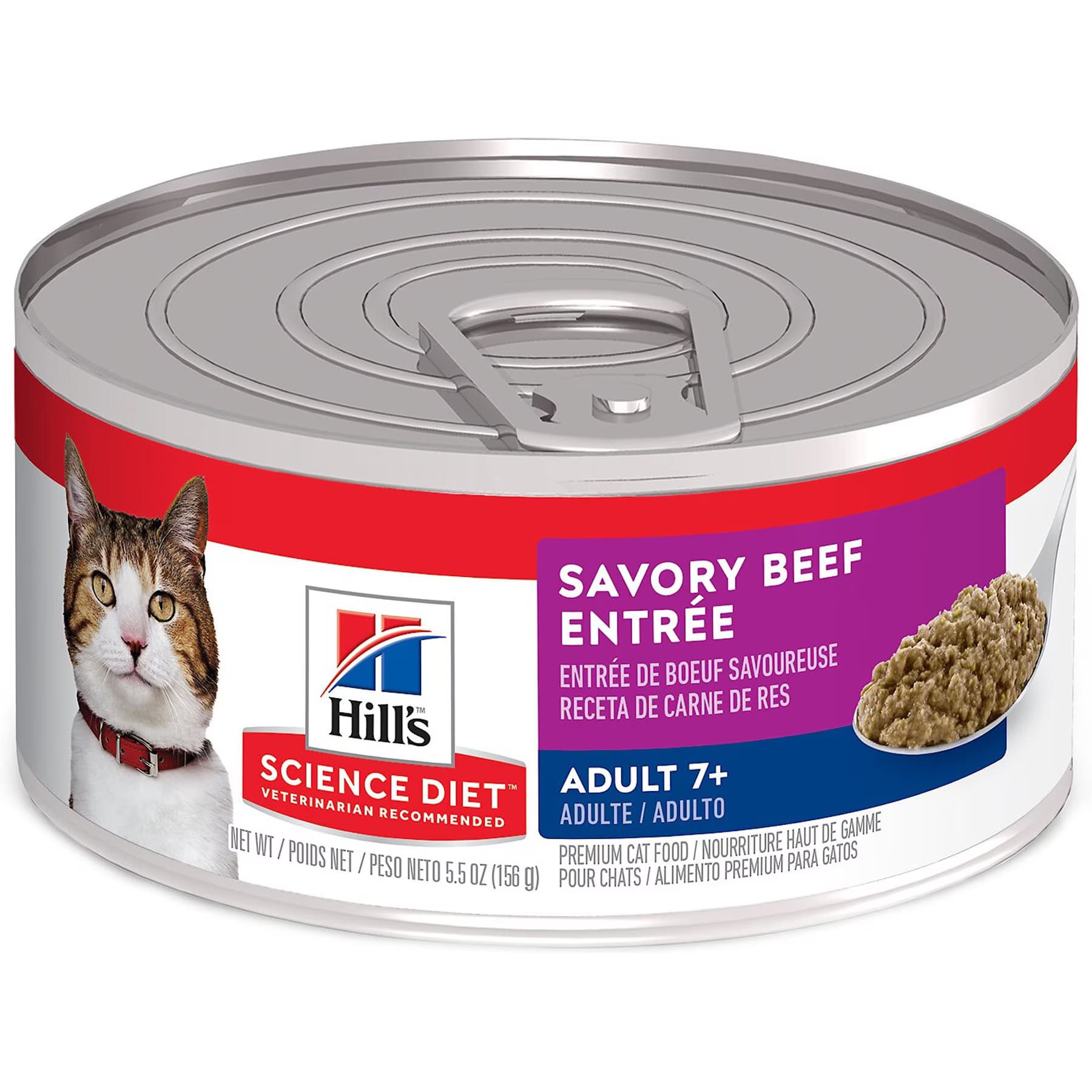 Hill's Science Diet Hill's Science Diet Senior Adult 7+ Savory Beef Entree Wet Cat Food