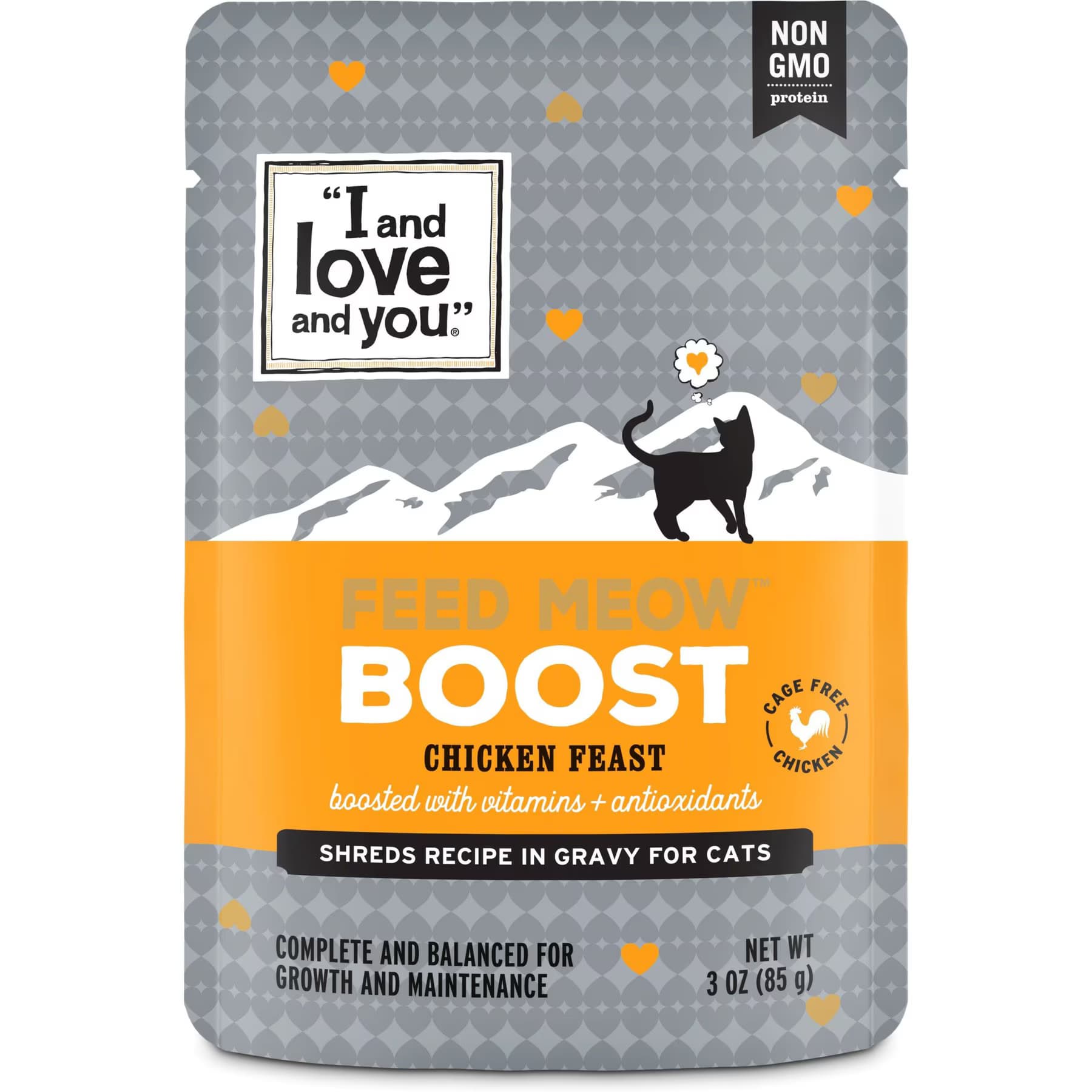 I and Love and You I and Love and You Feed Meow Boost Chicken Grain-Free Chunks In Gravy Wet Cat Food