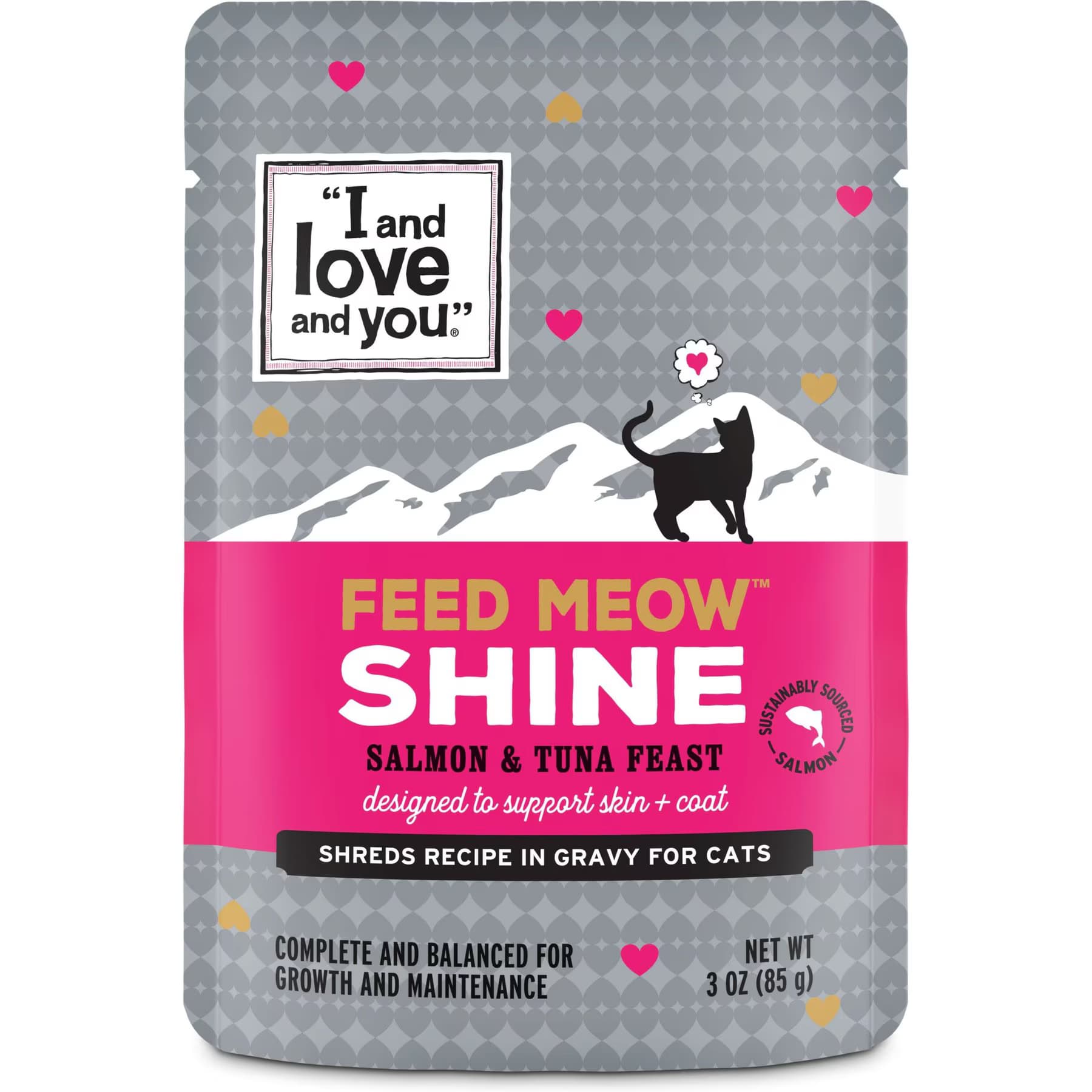 I and Love and You I and Love and You Feed Meow Shine Salmon & Tuna Grain-Free Chunks In Gravy Wet Cat Food