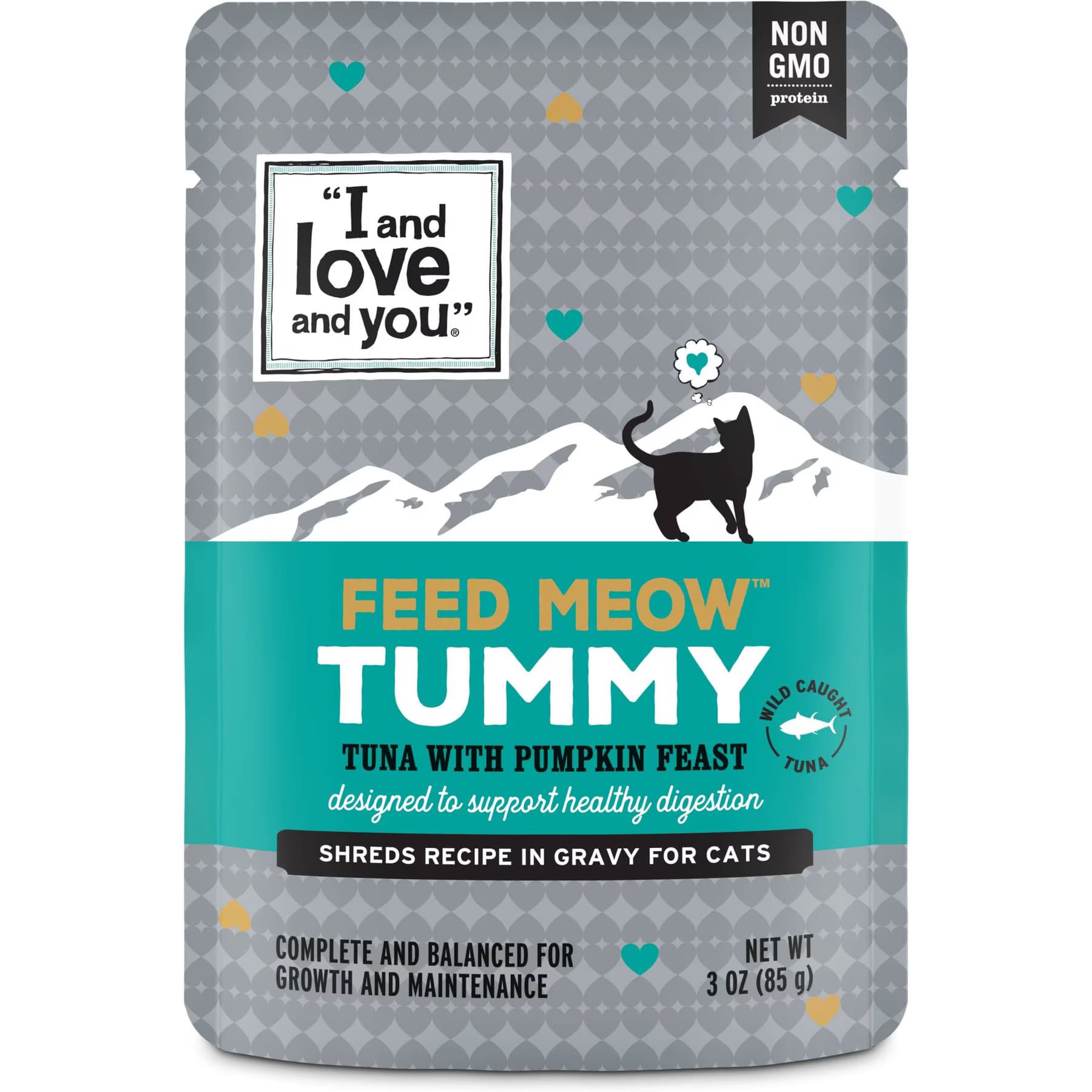 I and Love and You I and Love and You Feed Meow Tummy Tuna & Pumpkin Feast Grain-Free Chunks In Gravy Wet Cat Food