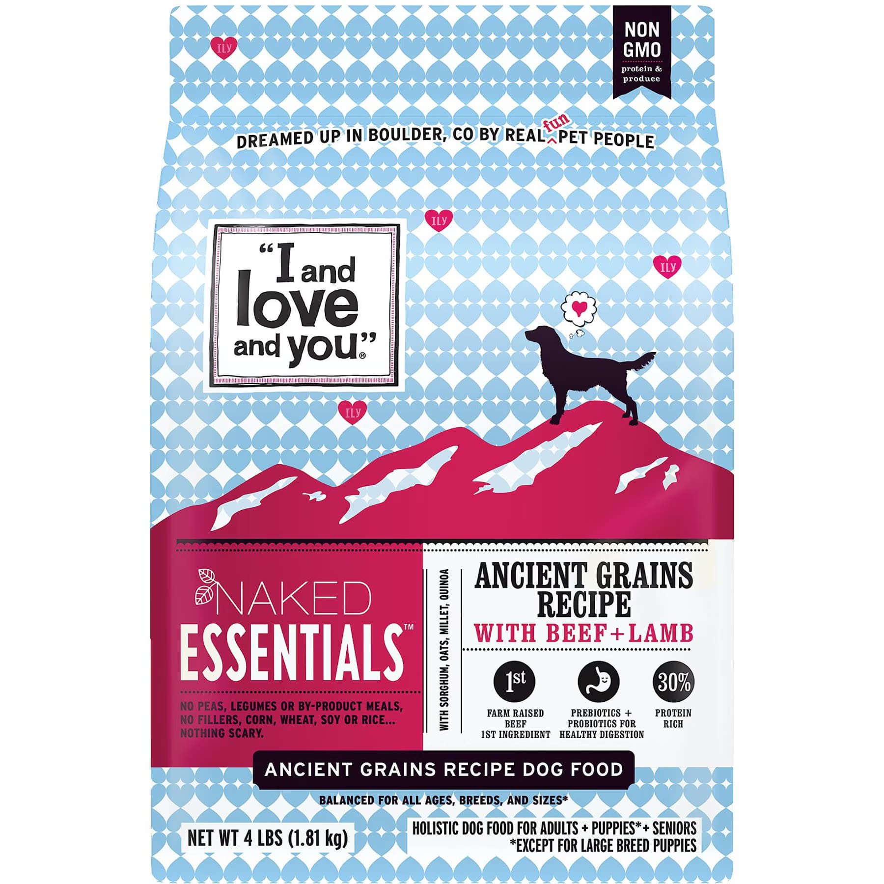 I and Love and You I and Love and You Naked Essentials Ancient Grain Beef & Lamb Recipe Dry Dog Food