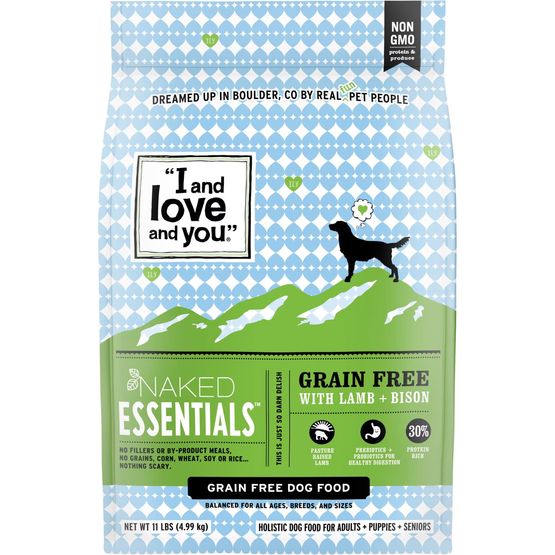 I and Love and You I and Love and You Naked Essentials Grain-Free Lamb and Bison Recipe Lamb & Bison Dry Dog Food