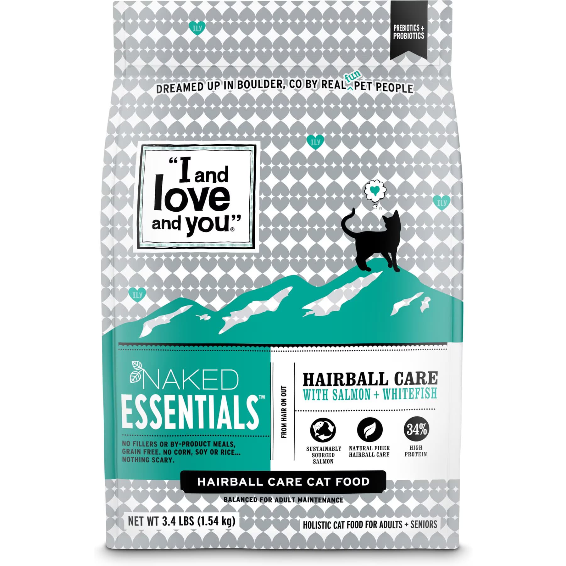 I and Love and You I and Love and You Naked Essentials Hairball Support Salmon + Whitefish Dry Cat Food