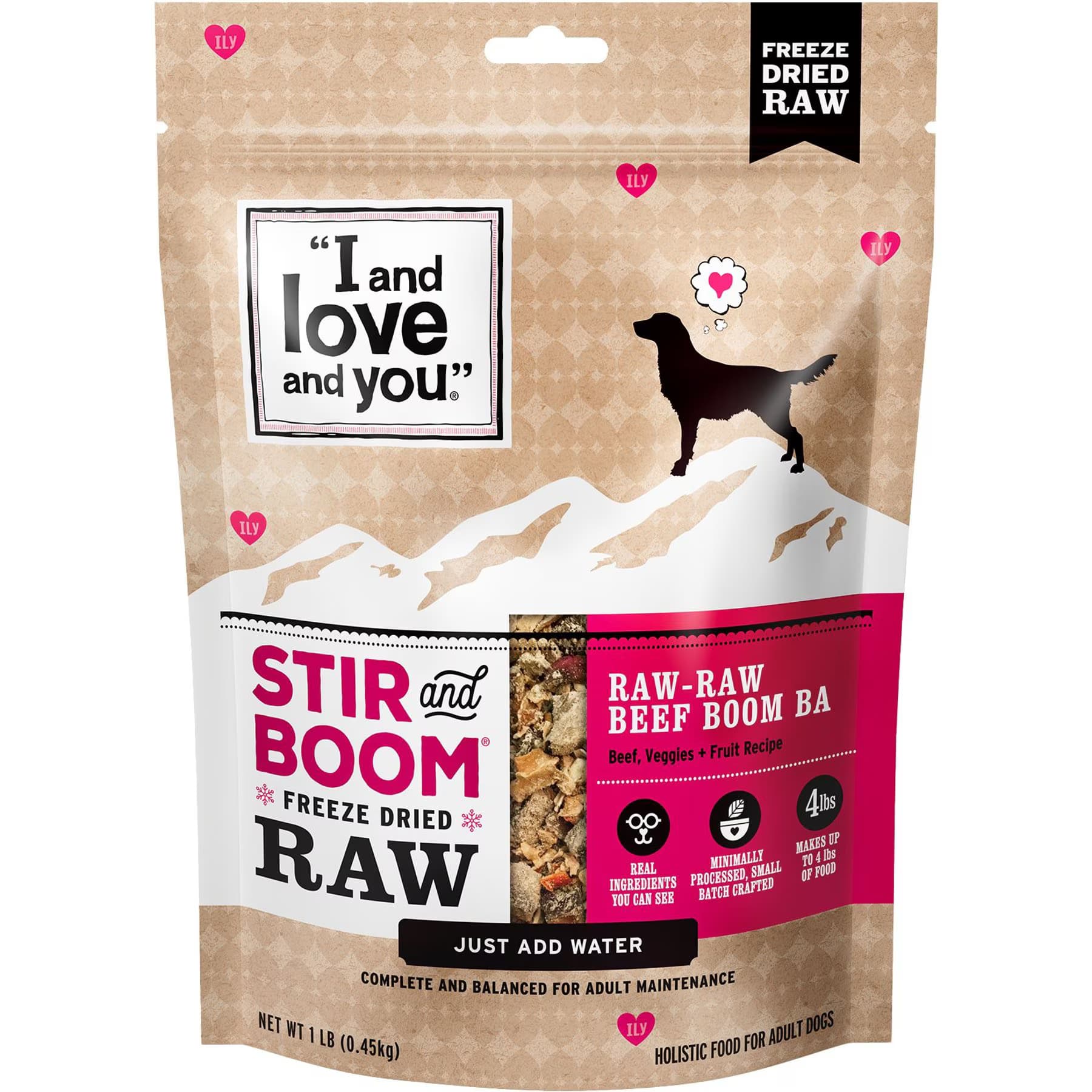 I and Love and You Stir and Boom Raw Raw Beef Boom Ba Dinner Grain-Free Dehydrated Dog Food — view 2