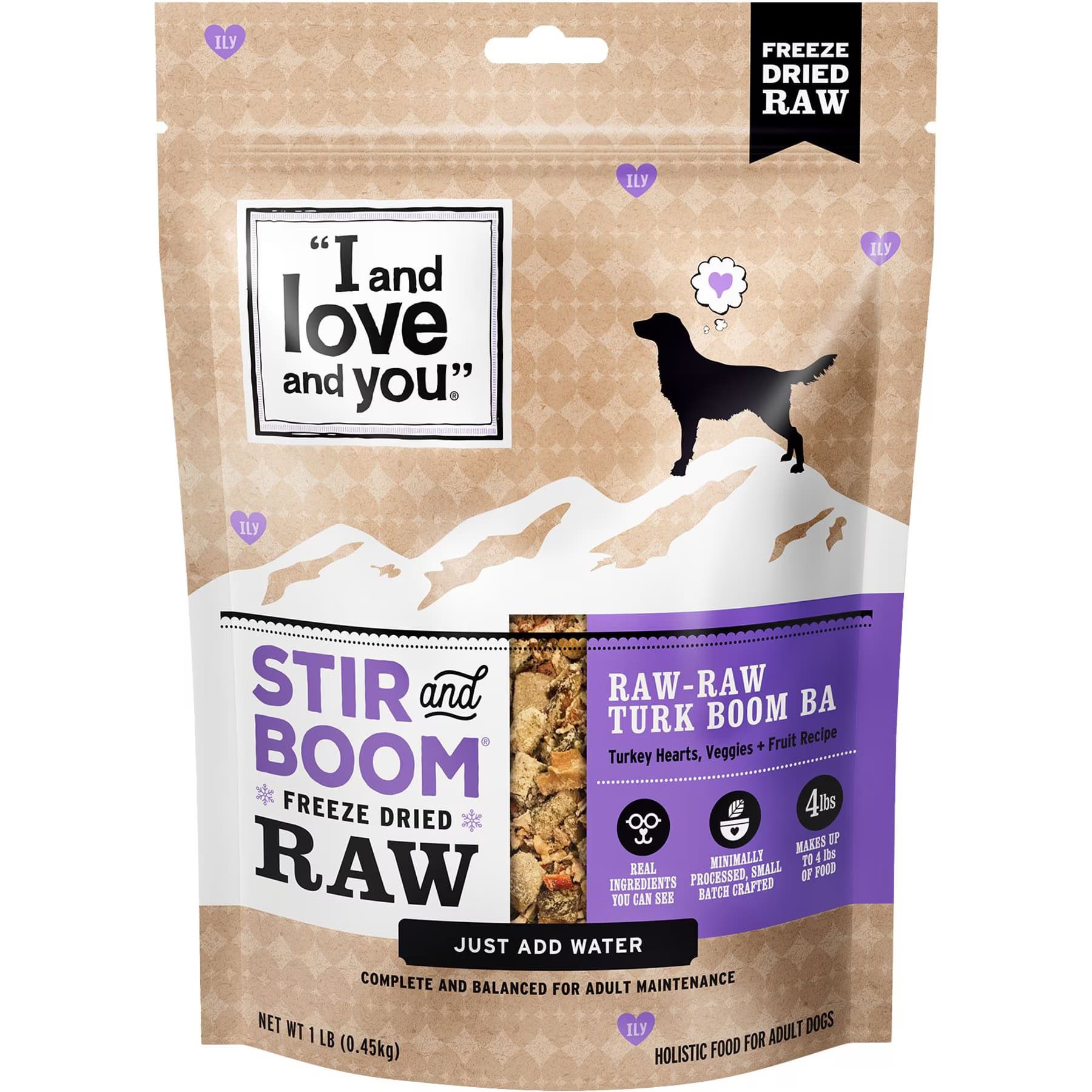 I and Love and You Stir and Boom Turkey Raw Raw Turk Boom Ba Dinner Grain-Free Dehydrated Dog Food — view 5