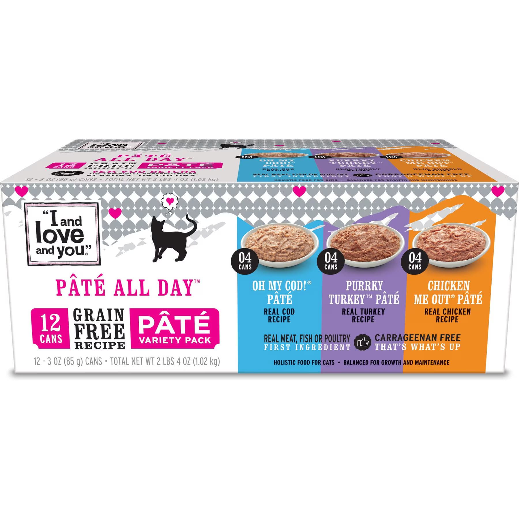 I and Love and You Variety Pack Grain-Free Variety Pack: Oh My Cod!, Purrky Turkey, & Chicken Me Out Canned Cat Food — view 2