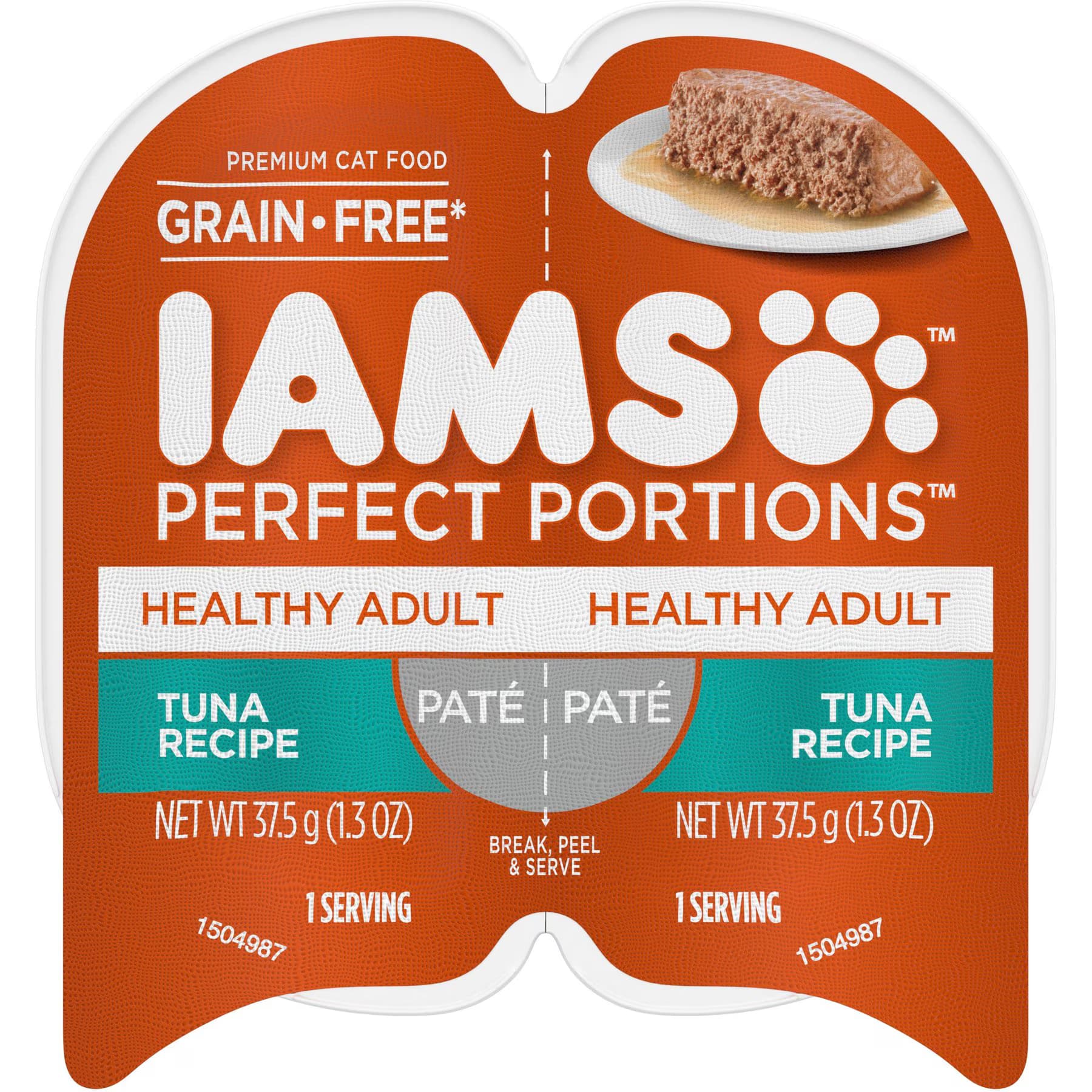 Iams Perfect Portions Healthy Adult Tuna Recipe Grain-Free Soft Pate Wet Cat Food — view 2