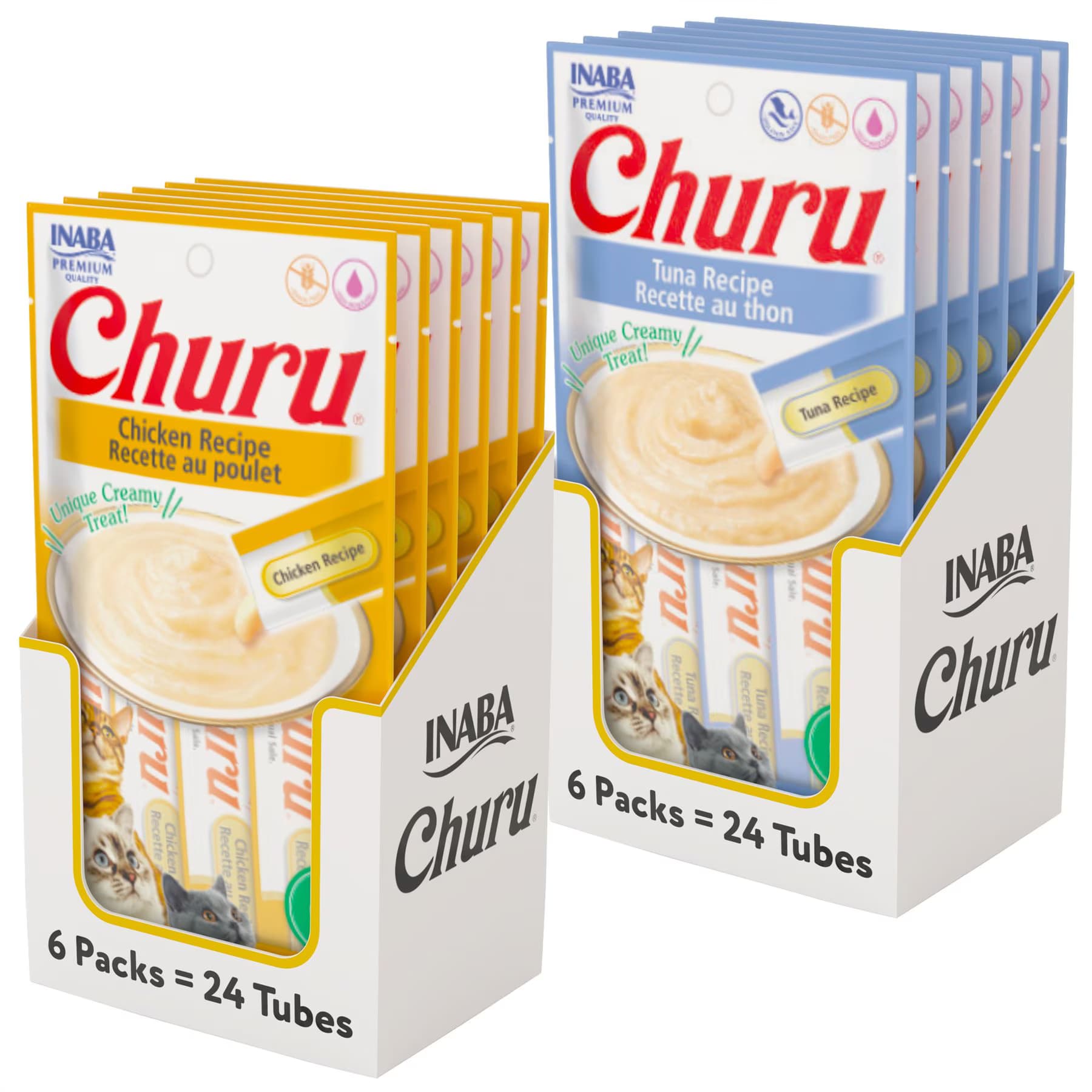 Inaba Inaba Churu Tuna Puree + Chicken Lickable Cat Treats