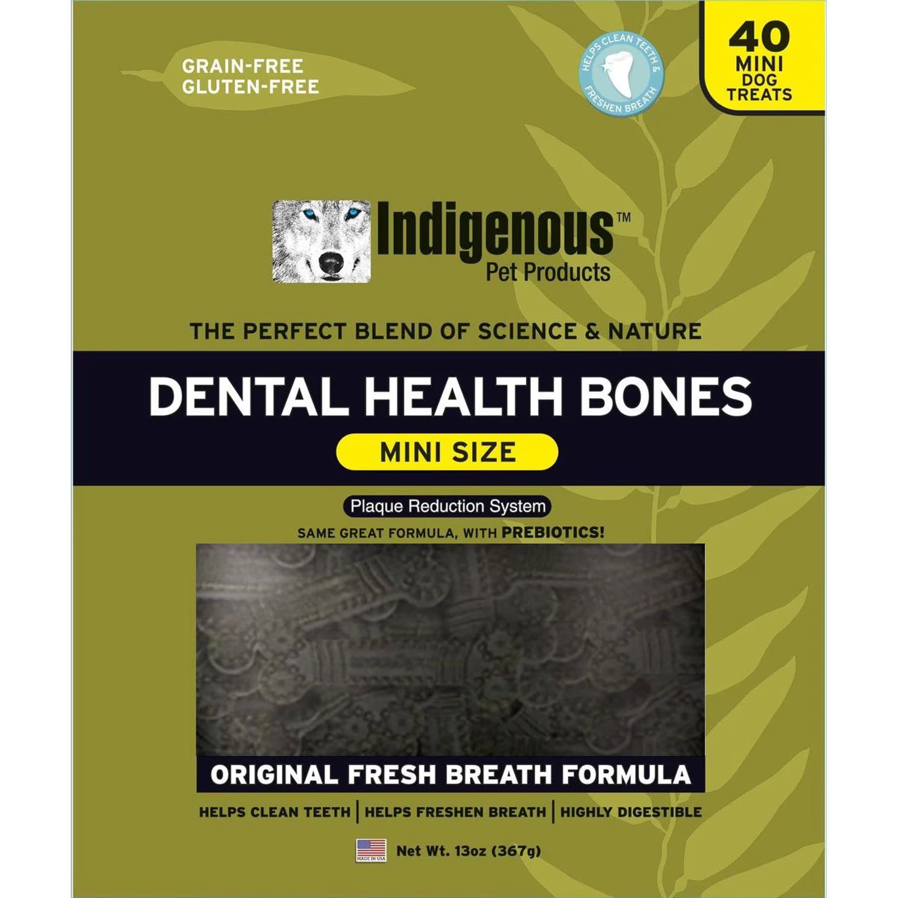 Indigenous Pet Products Indigenous Pet Products Fresh Breath Formula Grain-Free Mint Flavored Mini Dental Dog Treats