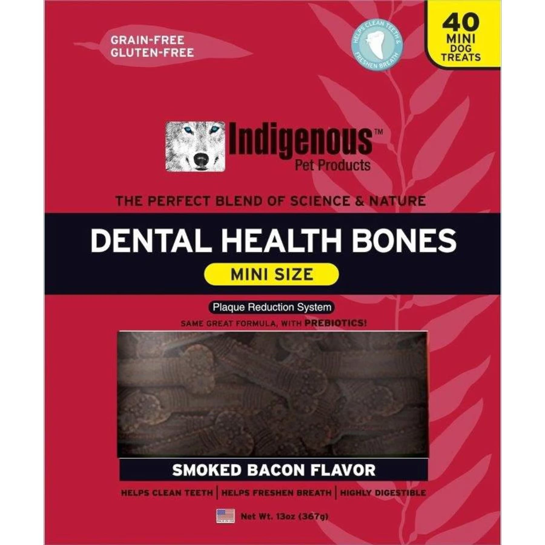Indigenous Pet Products Indigenous Pet Products Smoked Bacon Flavored Grain-Free Mini Dental Dog Treats