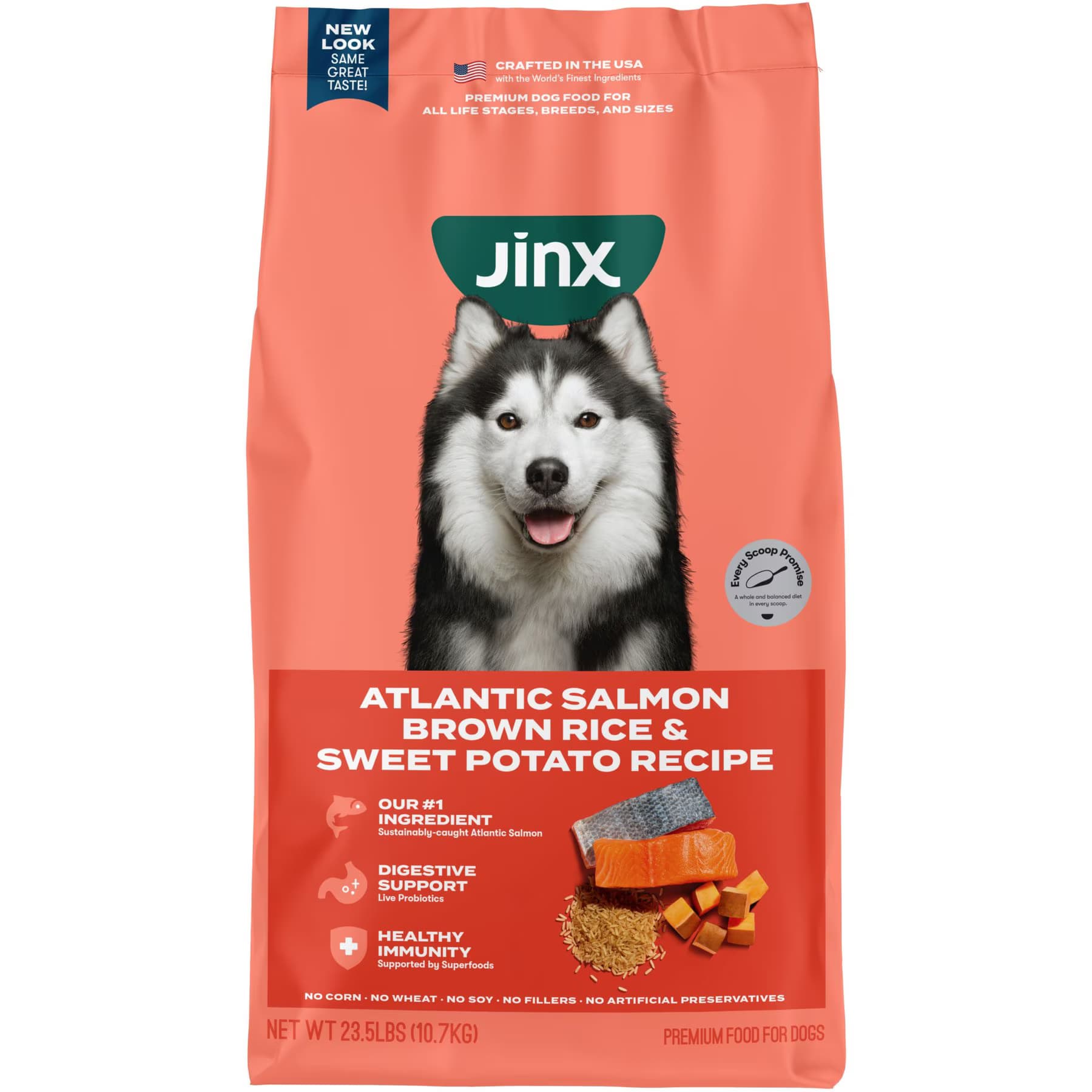 Jinx Salmon, Brown Rice & Sweet Potato ALS Kibble Dog Dry Food — view 2