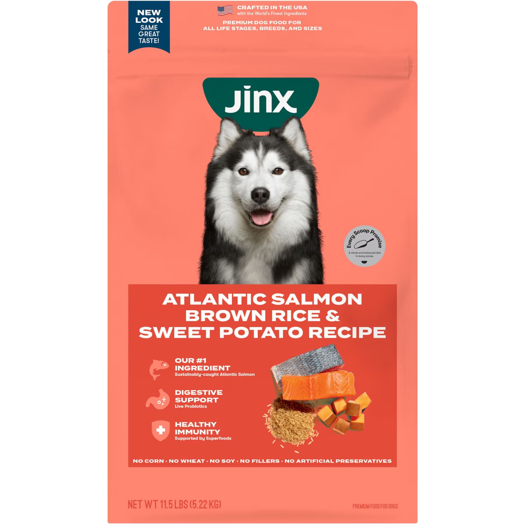 Jinx Jinx Salmon, Brown Rice & Sweet Potato ALS Kibble Dog Dry Food