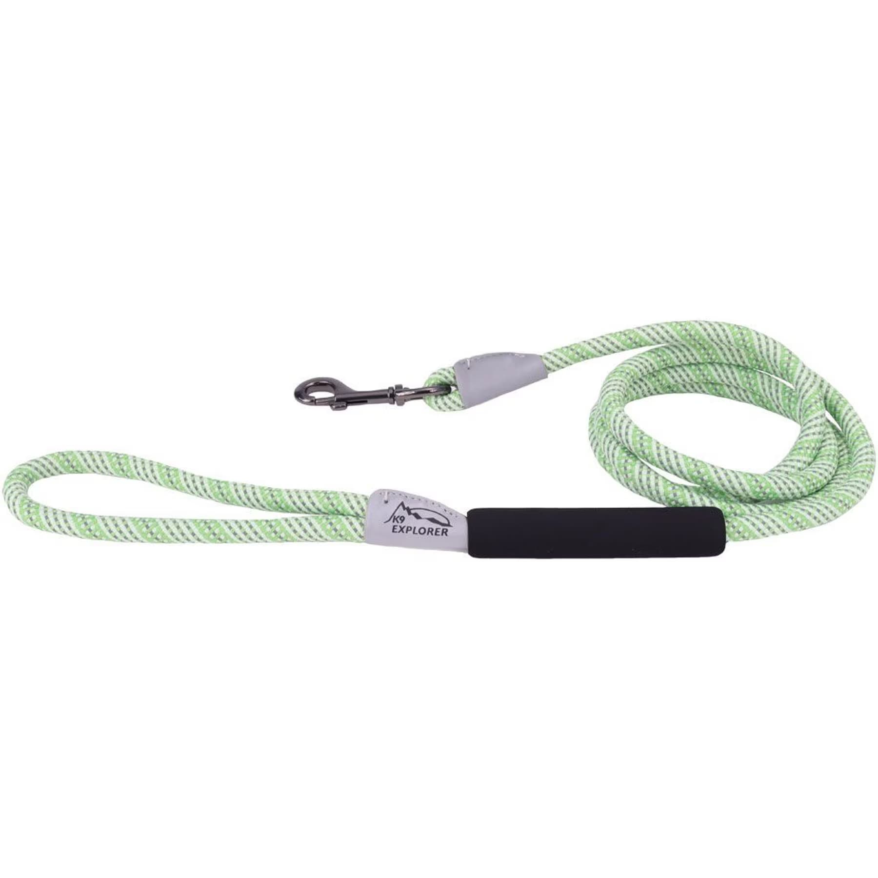 K9 Explorer K9 Explorer Brights Reflective Braided Rope Snap Leash, Meadow