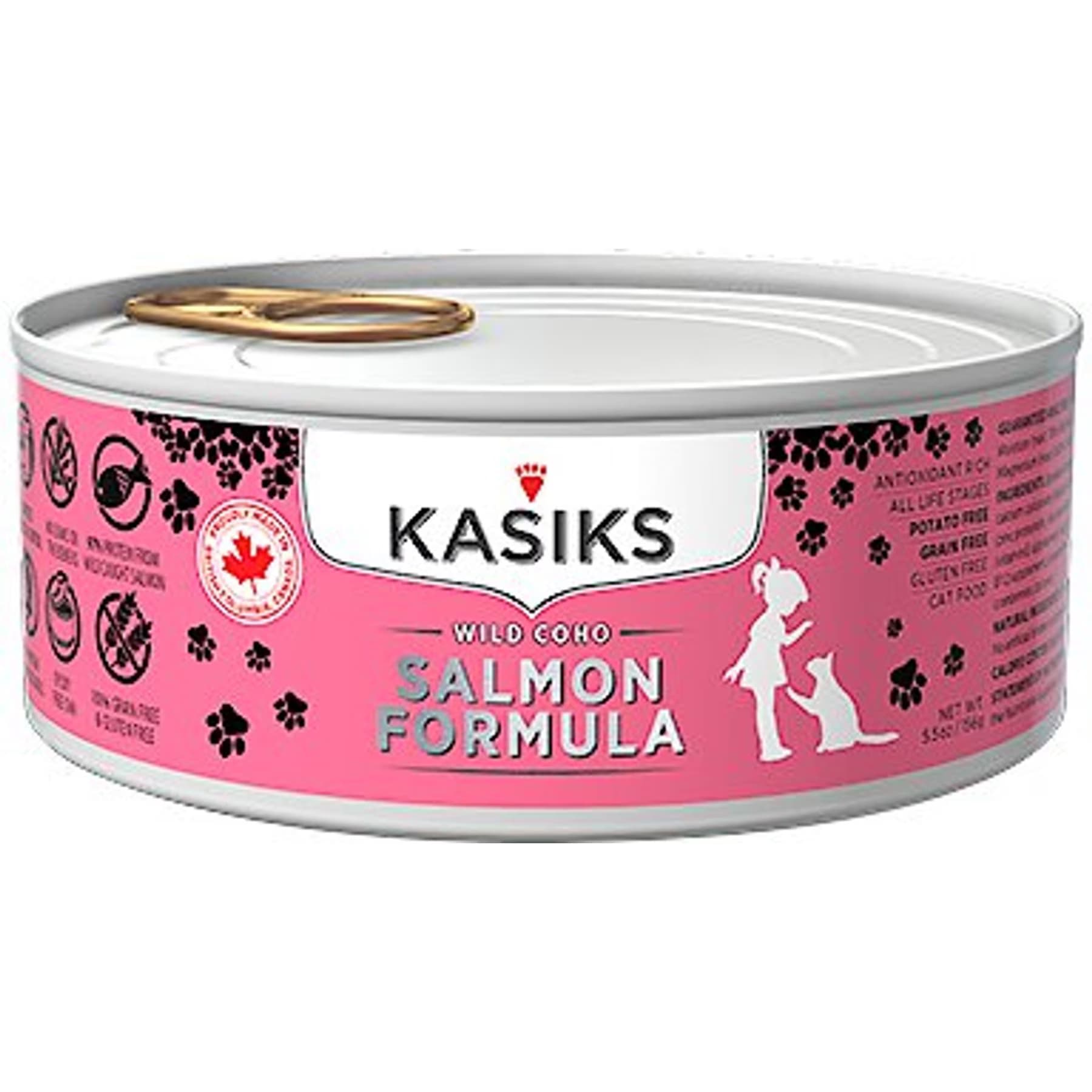 KASIKS Wild Coho Salmon Formula Grain-Free Canned Cat Food, 12.2-oz — view 2