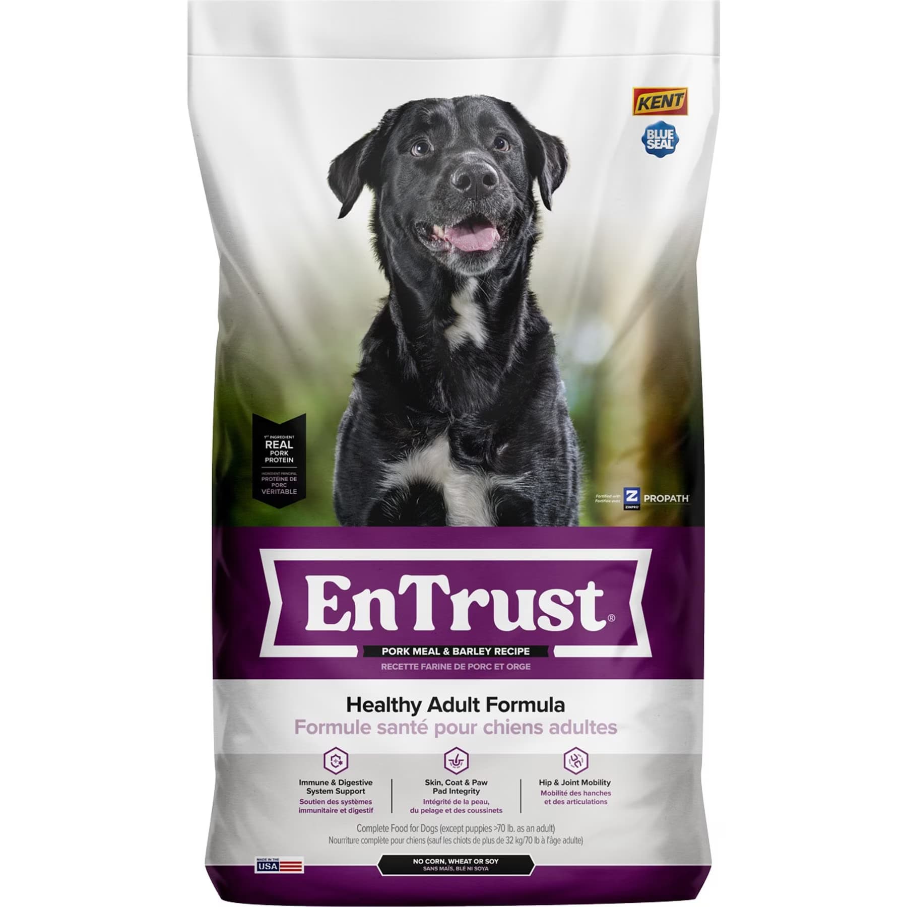 Kent / Blue Seal EnTrust Adult Pork Meal & Barley Recipe Dry Dog Food — view 3