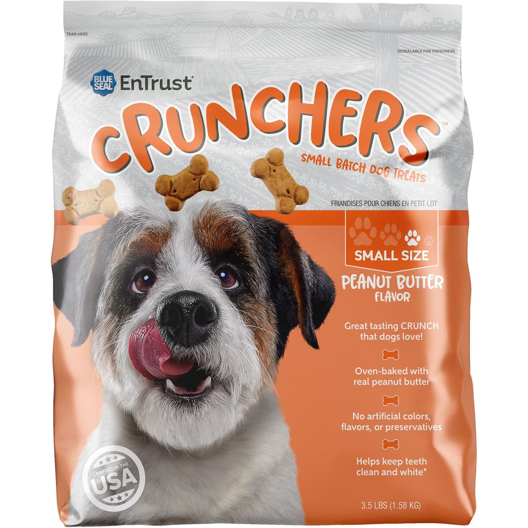 Kent / Blue Seal Kent / Blue Seal EnTrust Crunchers Peanut Butter Crunchy Dog Treats, Small