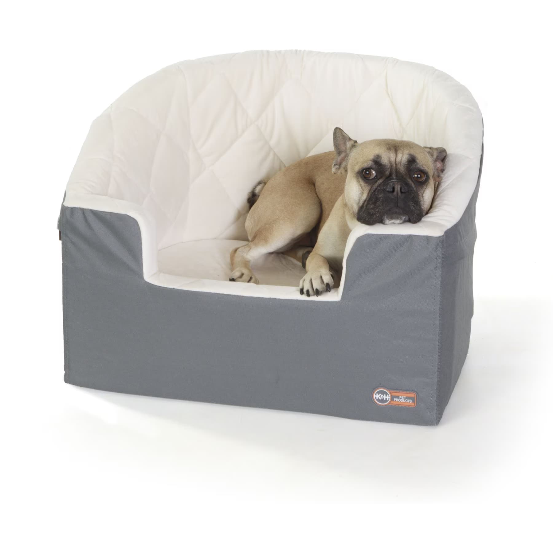 K&H Pet Products K&H Pet Products Bucket Booster Seat Knockdown Dog Booster Seat, Gray/Cream, Large