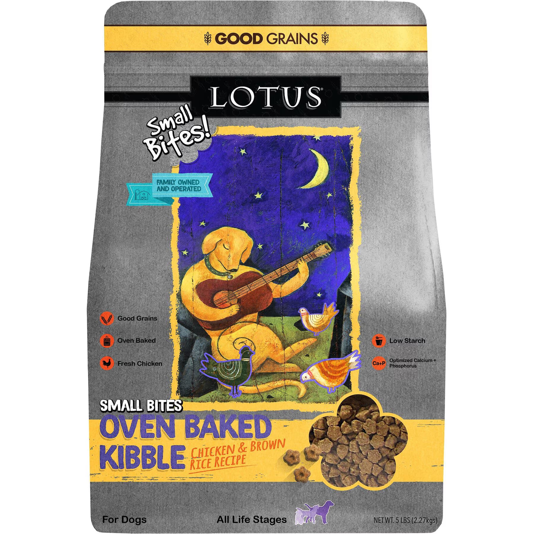 Lotus Lotus Oven-Baked Small Bites Good Grains Chicken Recipe Adult Dry Dog Food