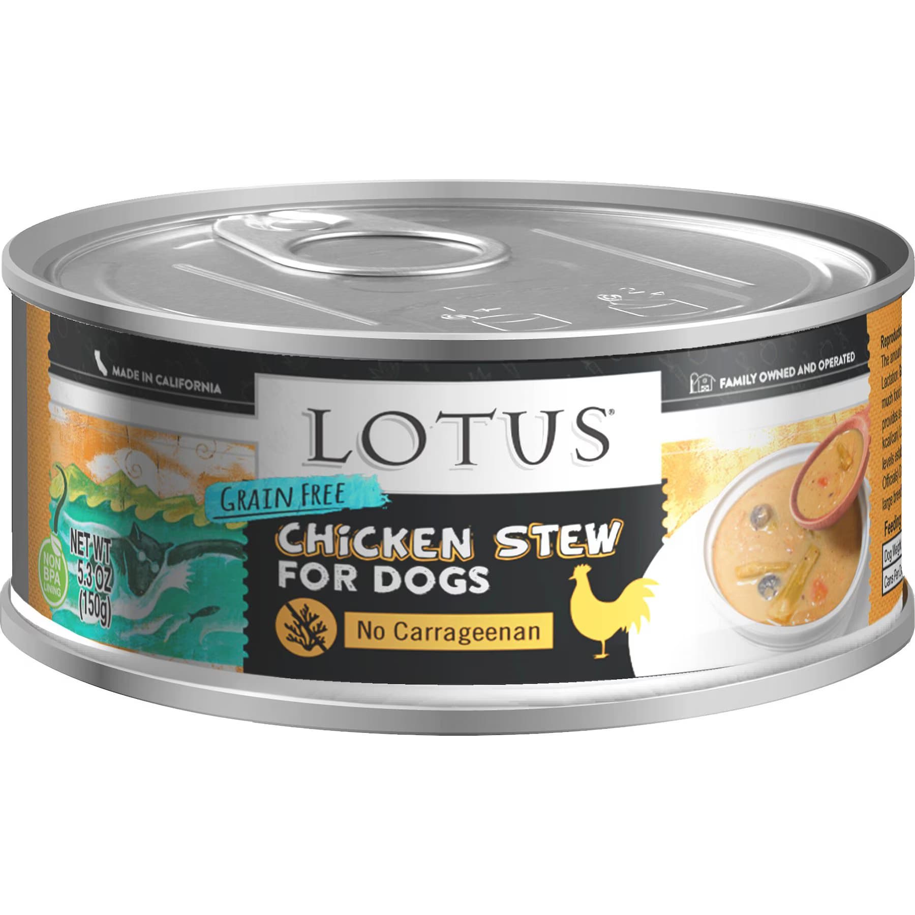 Lotus Wholesome Chicken & Asparagus Stew Grain-Free Canned Dog Food, 12.5-oz — view 2