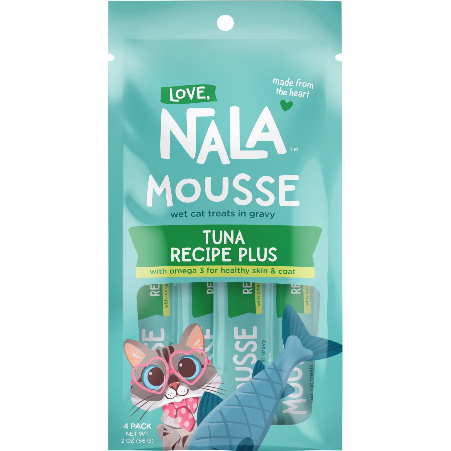 Love, Nala Love, Nala Mousse Plus Tuna Recipe Grain-Free Lickable Cat Treats — Tuna Plus