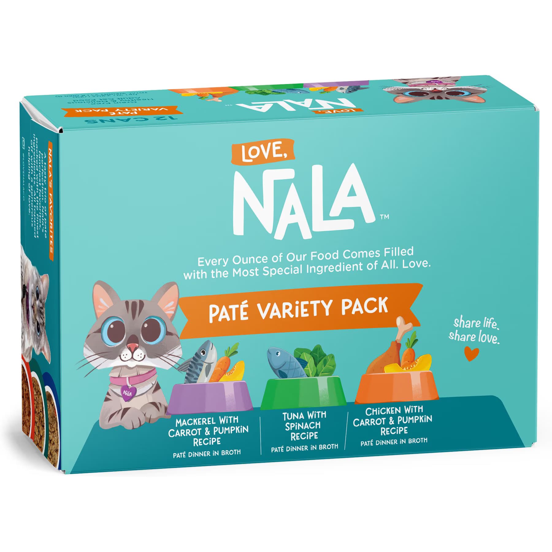 Love, Nala Love, Nala Pate Variety Pack Adult Grain-Free Wet Cat Food