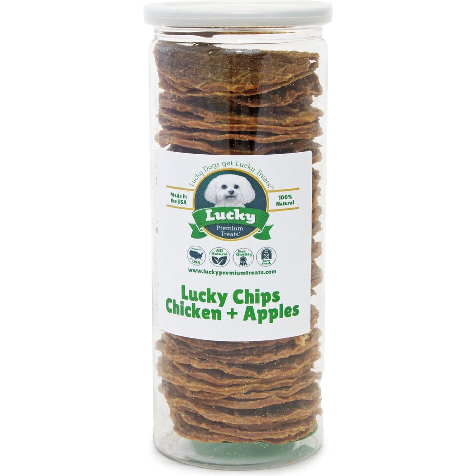 Lucky Premium Treats Lucky Premium Treats Lucky Chips Chicken & Apple Dog Jerky Treat