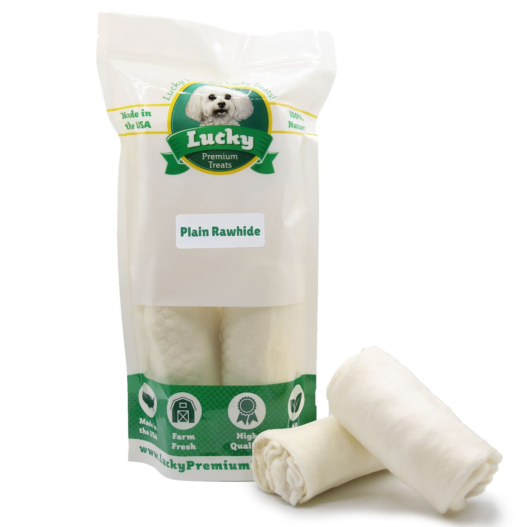 Lucky Premium Treats Lucky Premium Treats Plain Rawhide Stubbys X-Large Dog Chews
