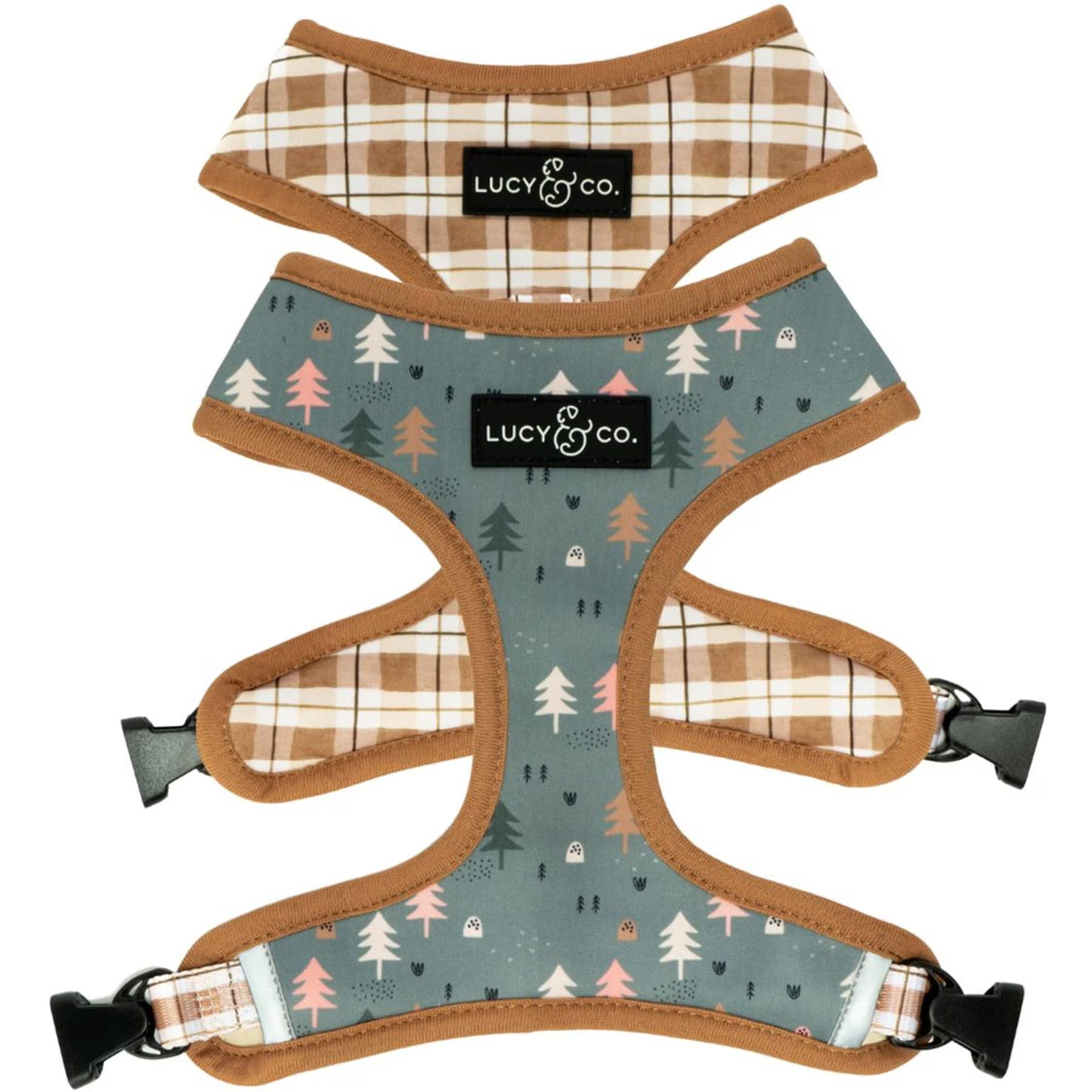 Lucy & Co. Lucy & Co. The Take a Hike Reversible Dog Harness, Green, X-Large: 23 to 32-in chest — Take a Hike Green