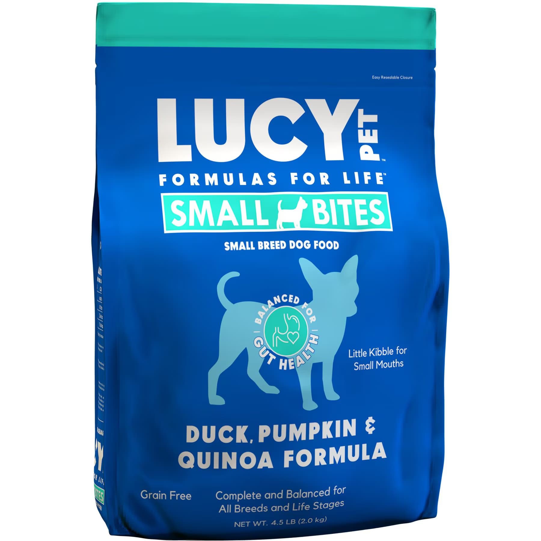 Lucy Pet Products Lucy Pet Products Duck Pumpkin & Quinoa Small Bites Dog Food, 4.5-lbs bag