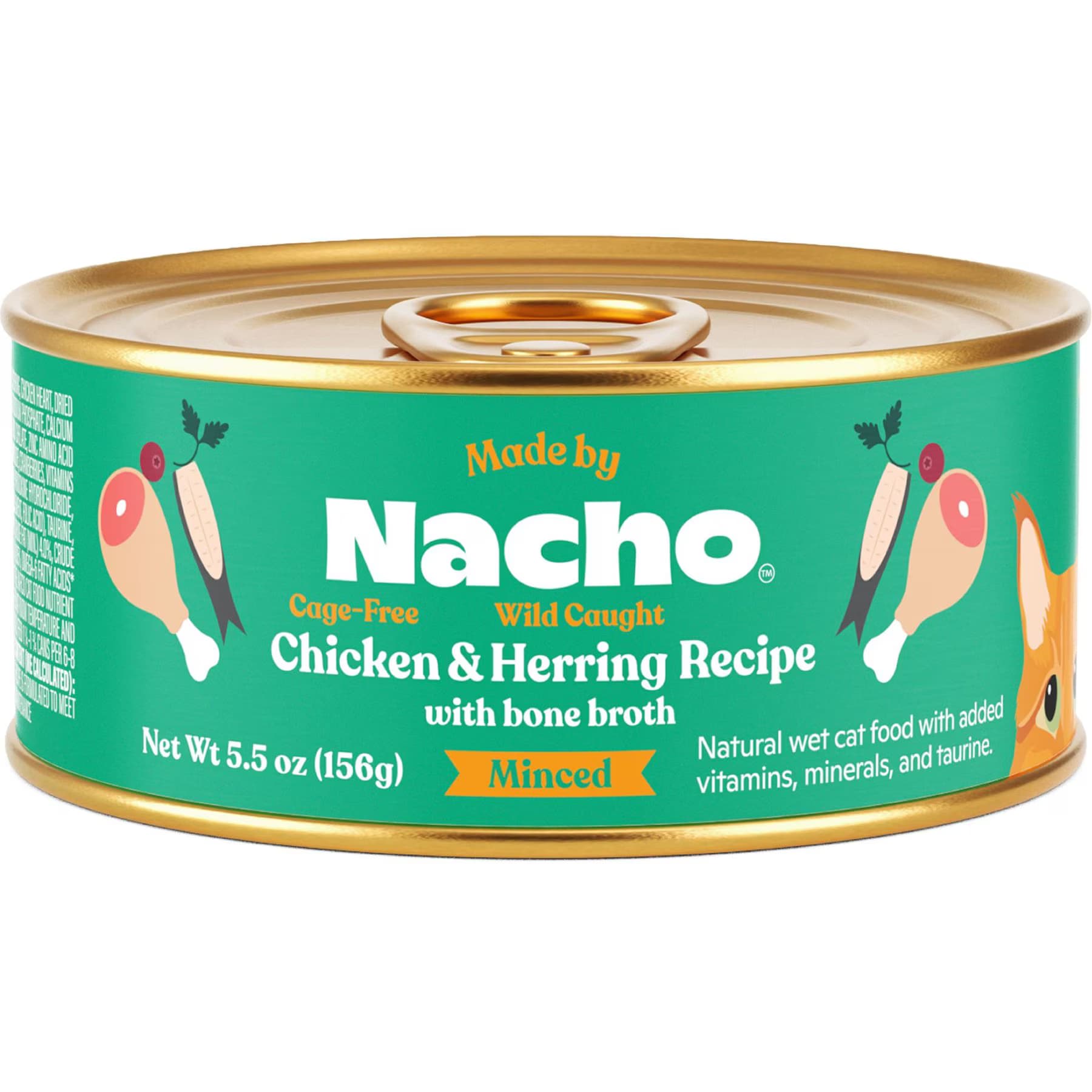 Made by Nacho Wild-Caught Chicken & Herring Recipe with Bone Broth Minced Wet Cat Food — view 2