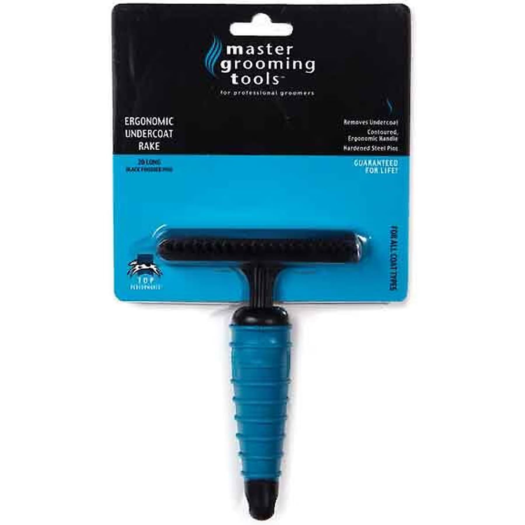 Master Grooming Tools Master Grooming Tools Ergonomic Undercoat Pet Rake, 20 Short Pins