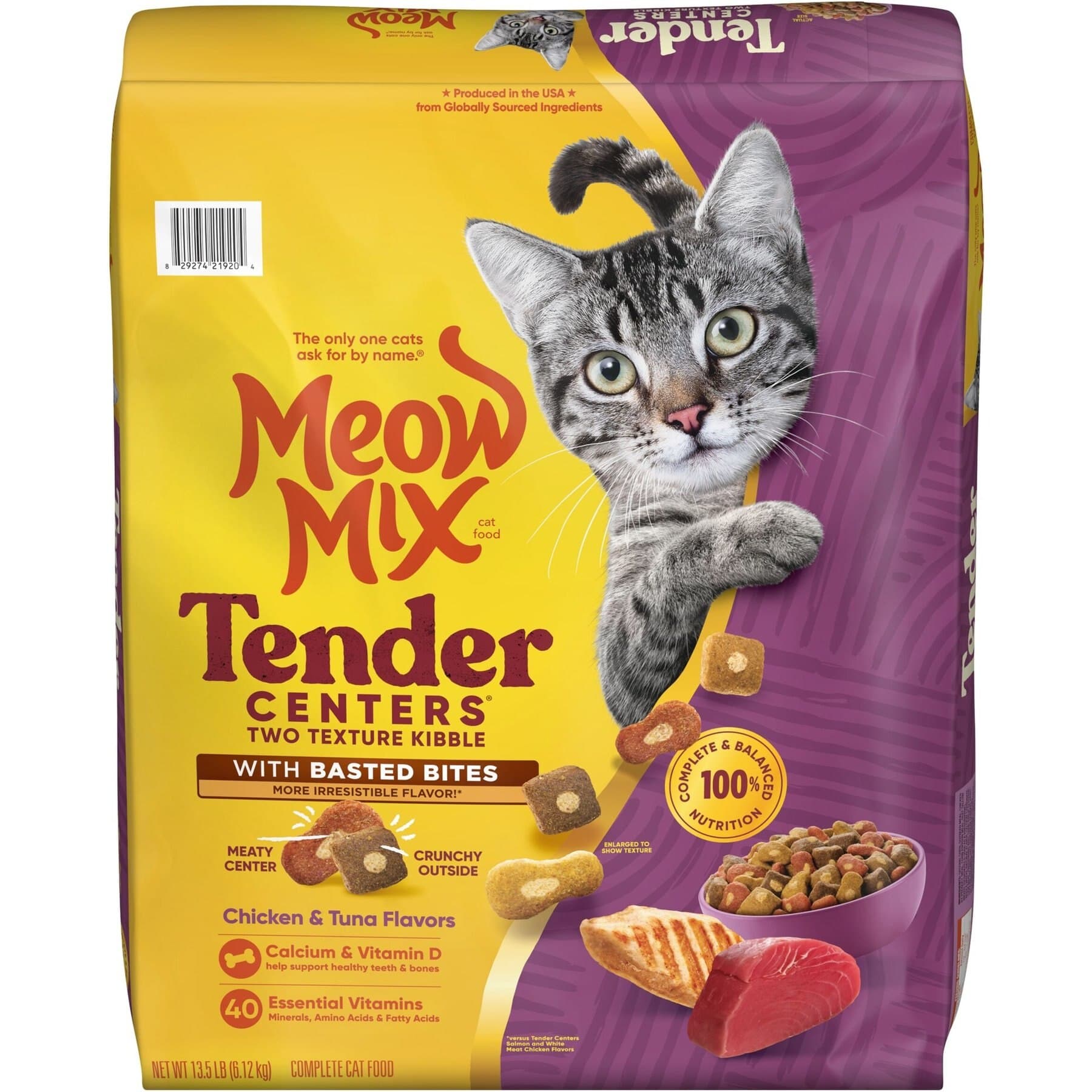 Meow Mix Tender Centers Basted Bites Chicken & Tuna Flavored Dry Cat Food — view 2