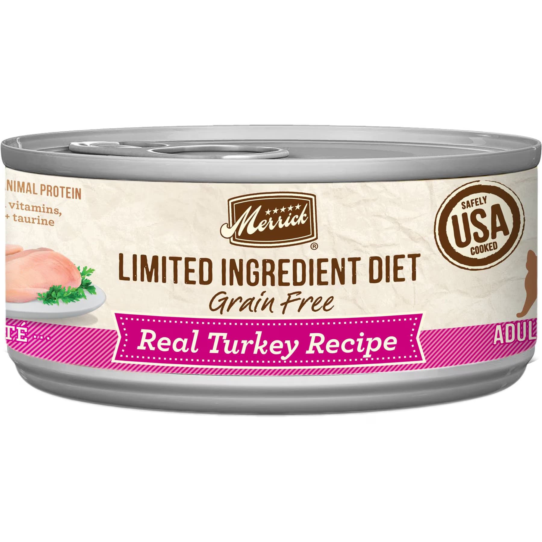 Merrick Merrick Limited Ingredient Diet Grain-Free Real Turkey Pate Recipe Canned Cat Food, 5-oz