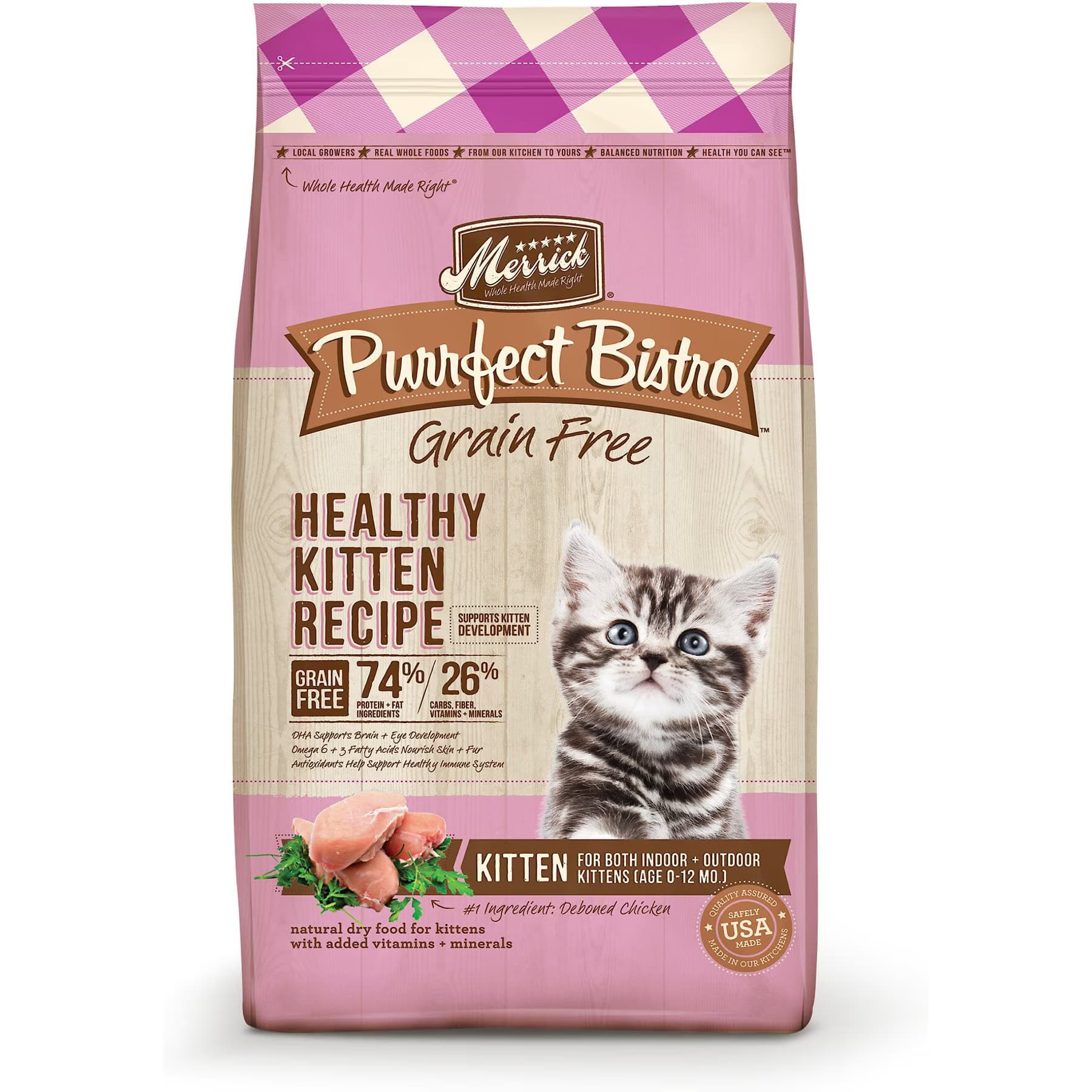 Merrick Merrick Purrfect Bistro Grain-Free Healthy Kitten Recipe Dry Cat Food