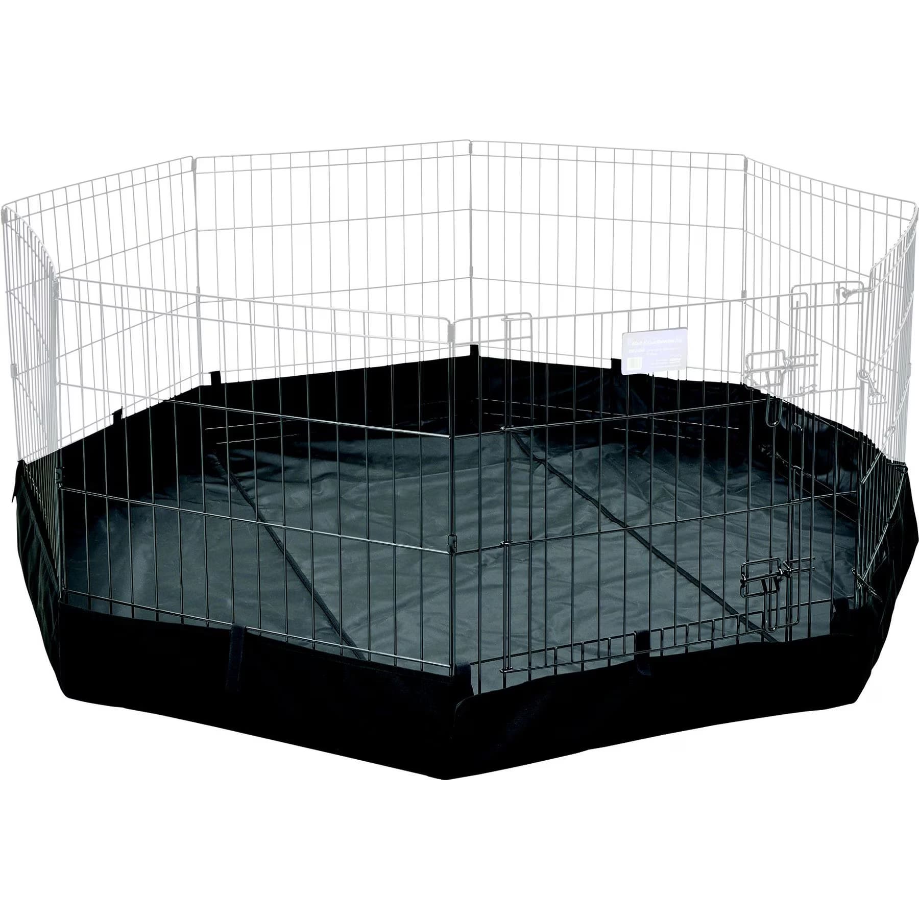 MidWest MidWest Canvas Dog Exercise Pen Base Cover Accessory, Octagonal Configuration, Black